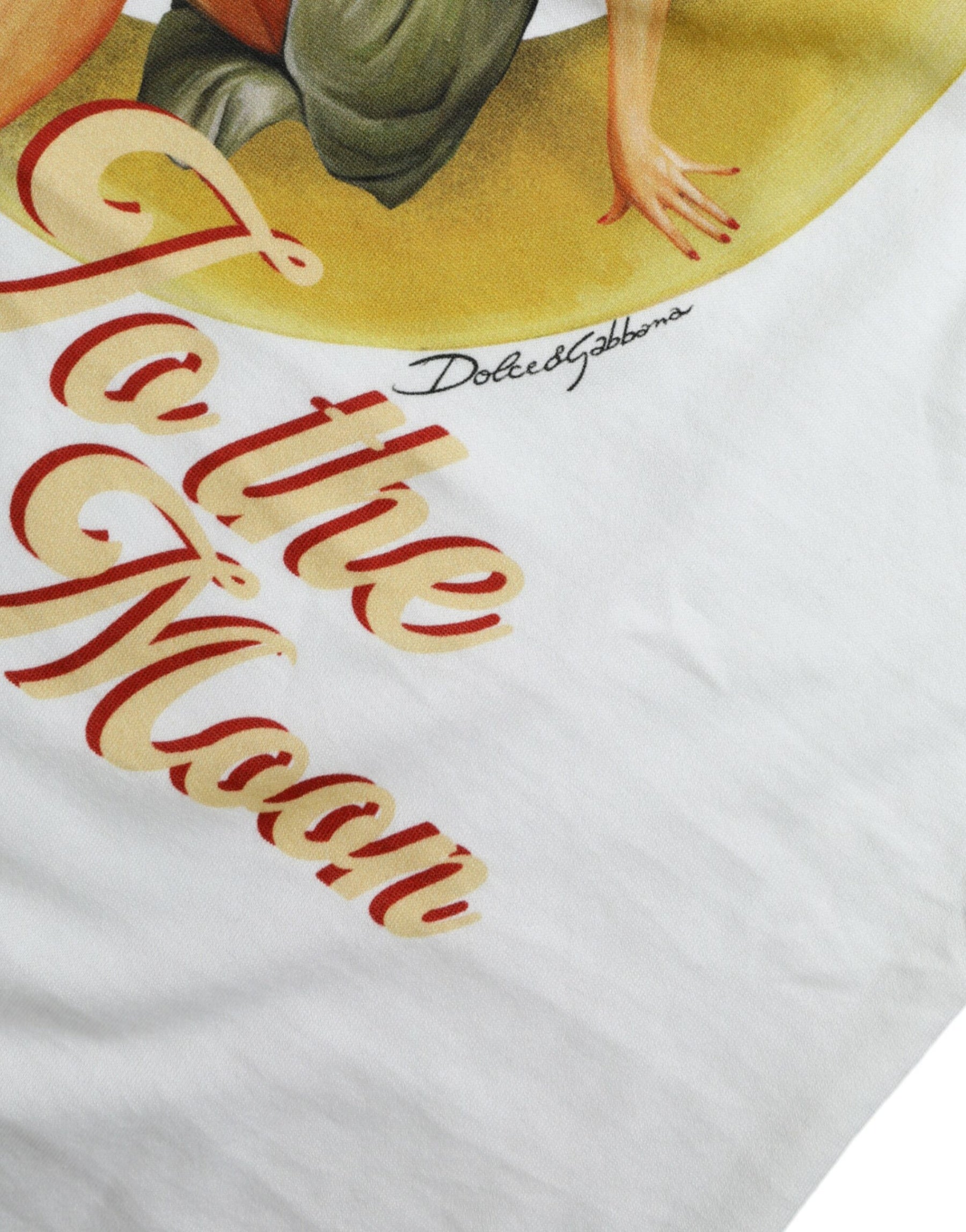 Dolce & Gabbana White Bring Me To The Moon T-shirt Top | Regal Royce