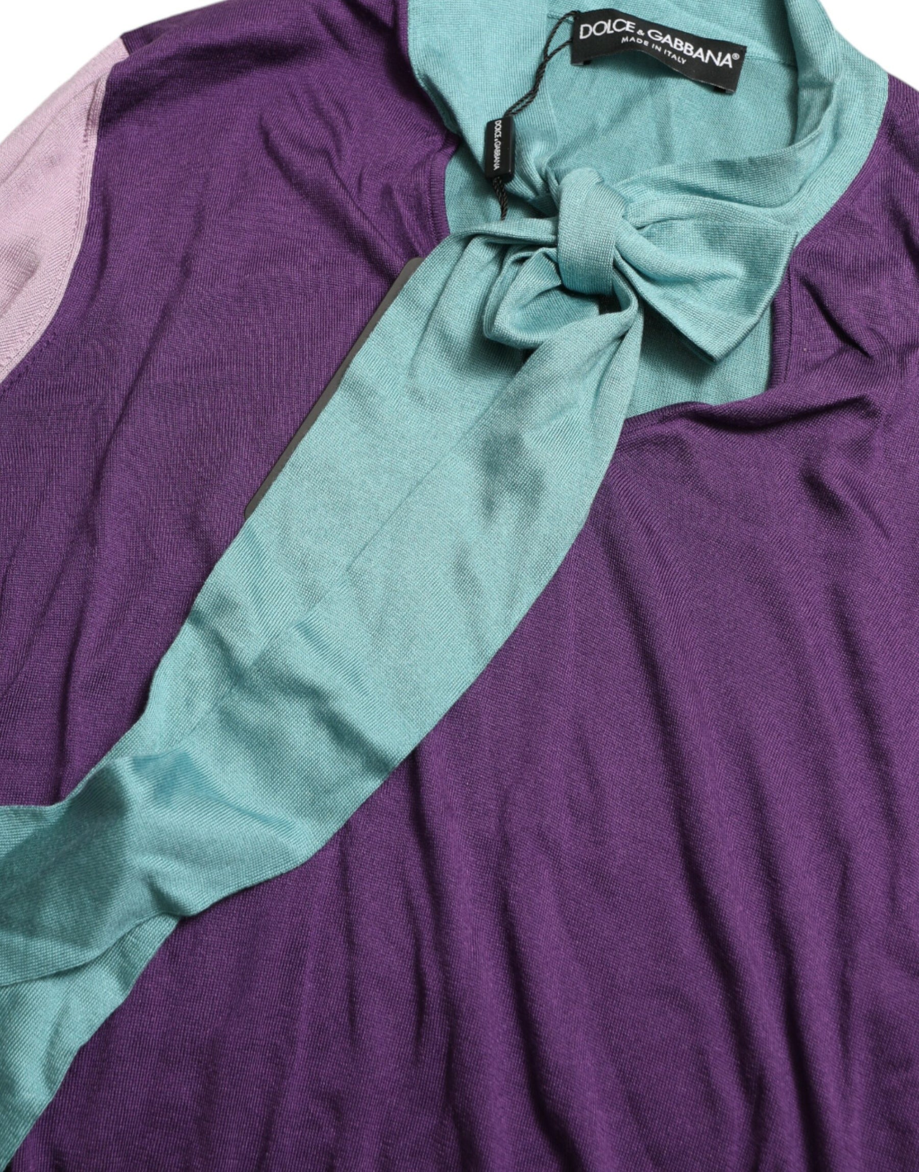 Dolce & Gabbana Multicolor Bow Fastening Pullover Sweater | Regal Royce