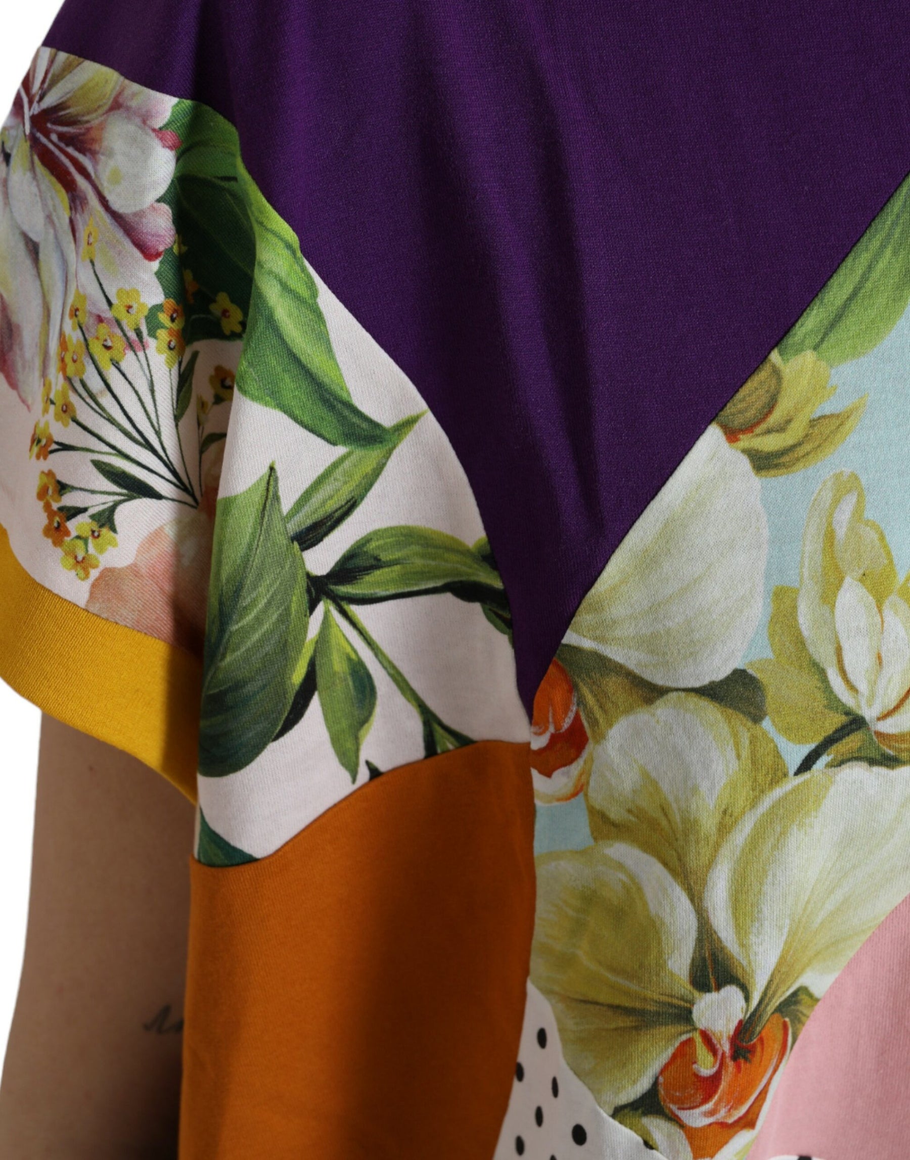 Dolce & Gabbana Multicolor Patchwork Cotton Silk Blouse Top | Regal Royce