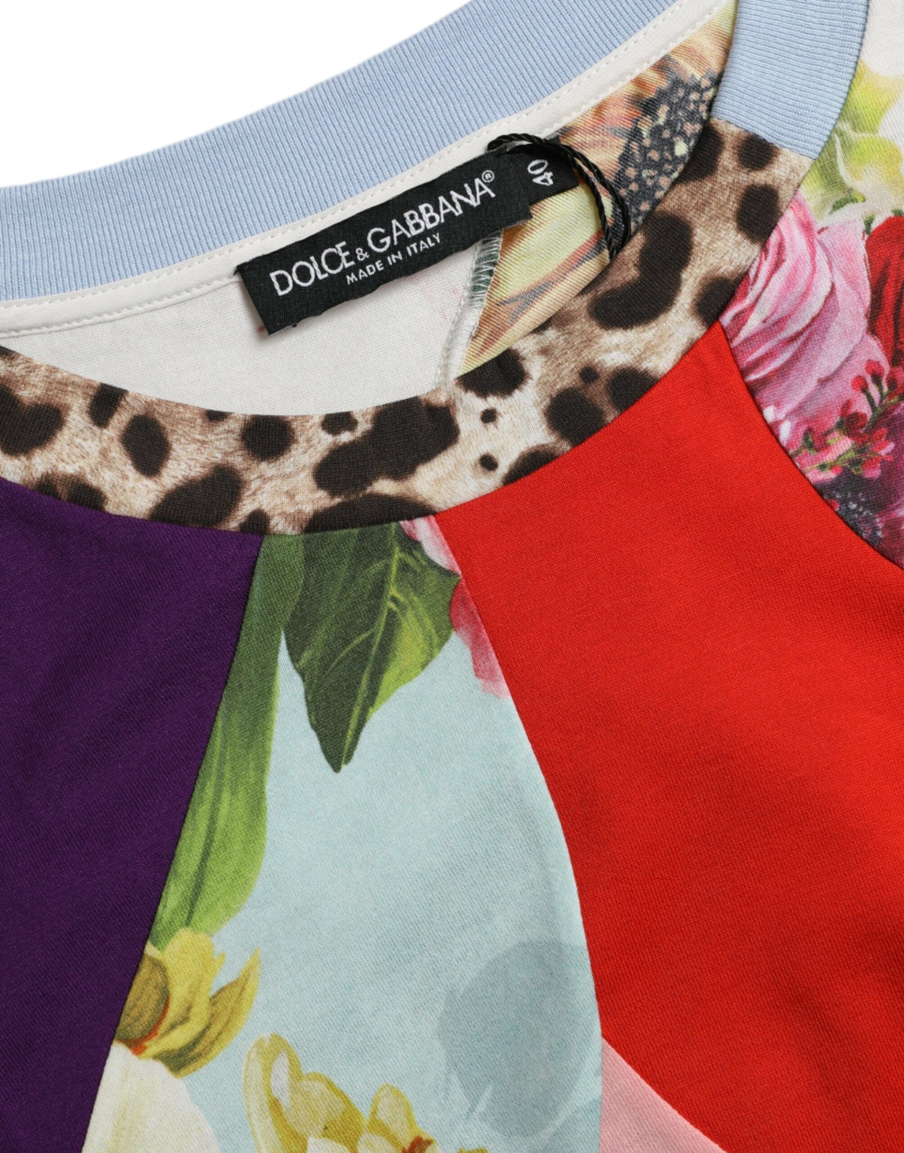 Dolce & Gabbana Multicolor Patchwork Cotton Silk Blouse Top | Regal Royce