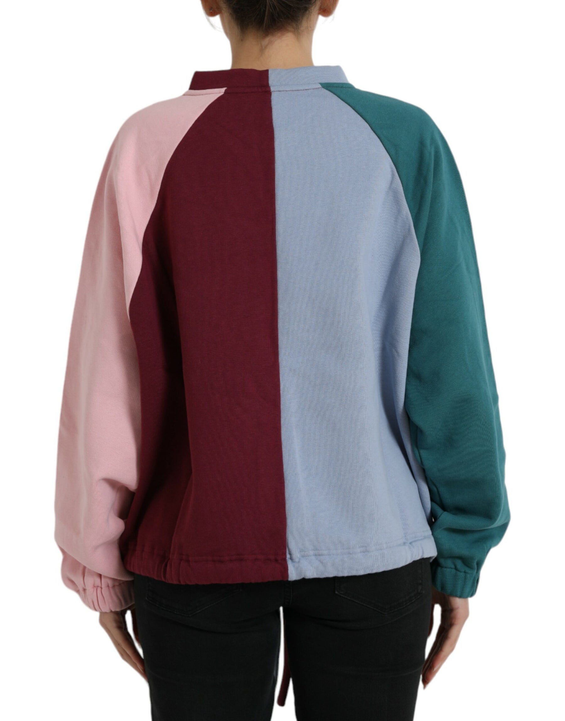 Dolce & Gabbana Multicolor Cotton Crewneck Pullover Sweater | Regal Royce