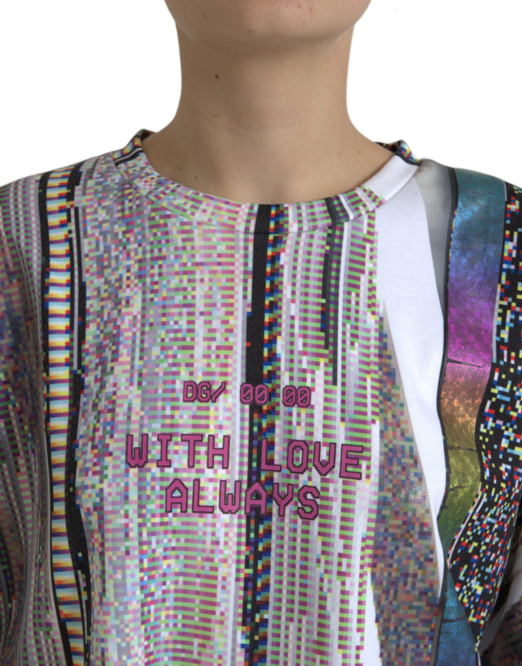 Dolce & Gabbana Multicolor With Love Always Print T-shirt | Regal Royce