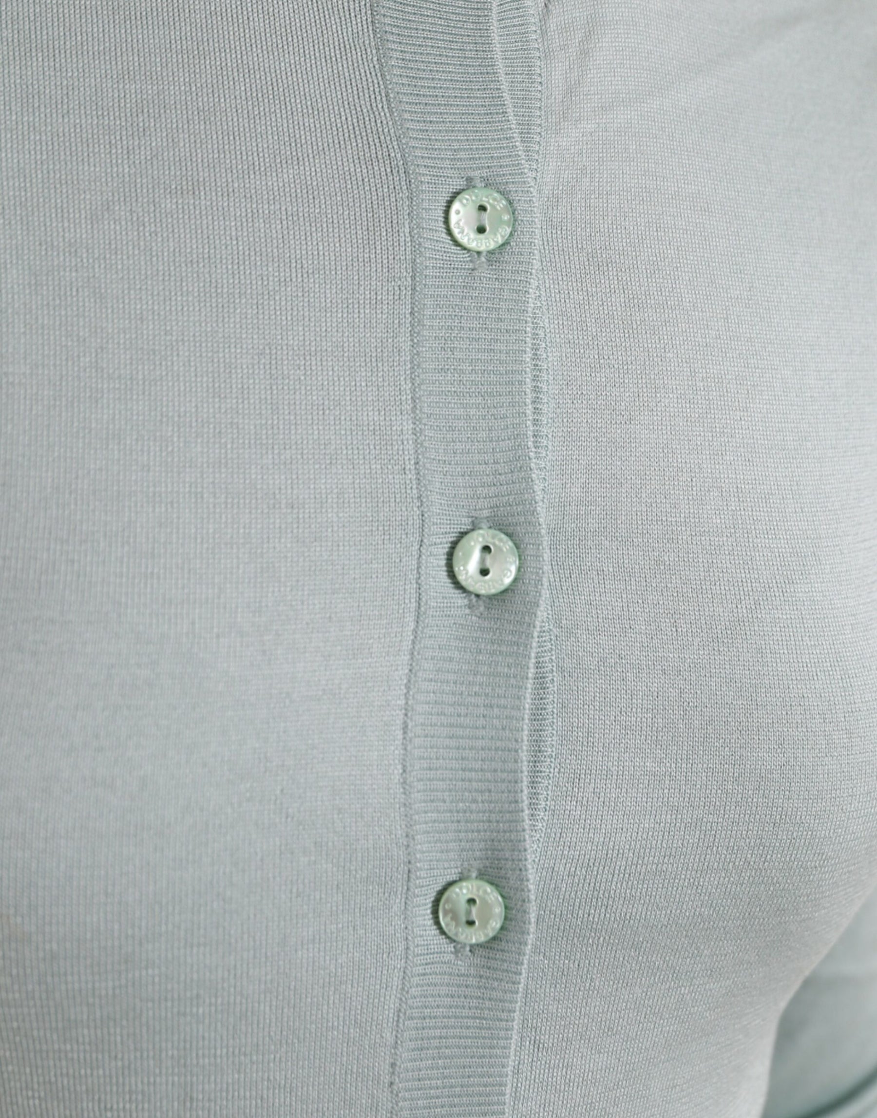 Dolce & Gabbana Light Blue Silk Crew Neck Cardigan Sweater | Regal Royce