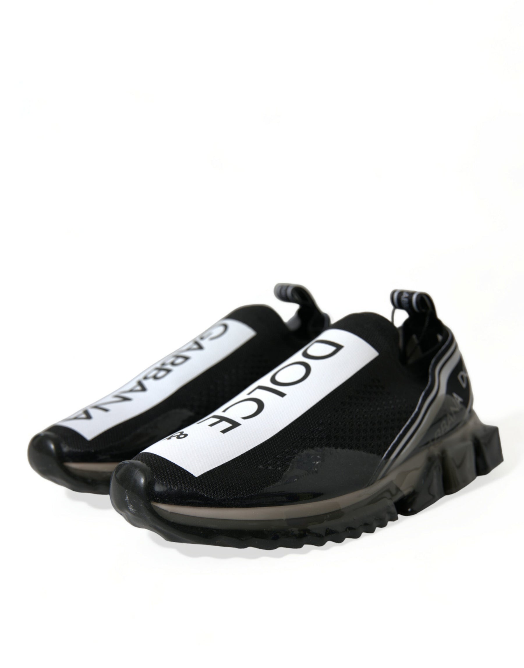 Dolce & Gabbana Black White Slip On Sneakers Sorrento Shoes | Regal Royce