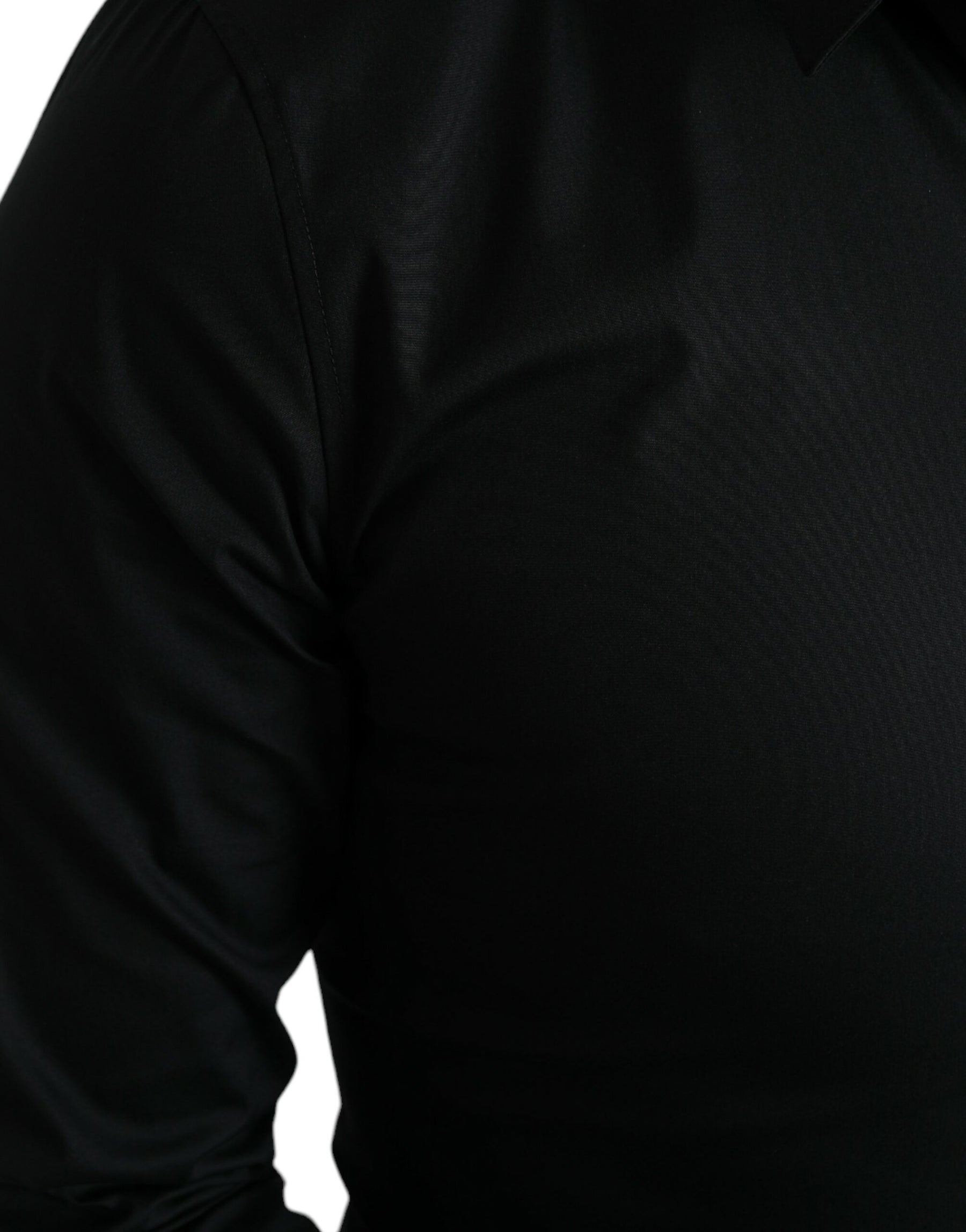 Dolce & Gabbana Black Cotton Stretch Slim Formal Dress Shirt | Regal Royce