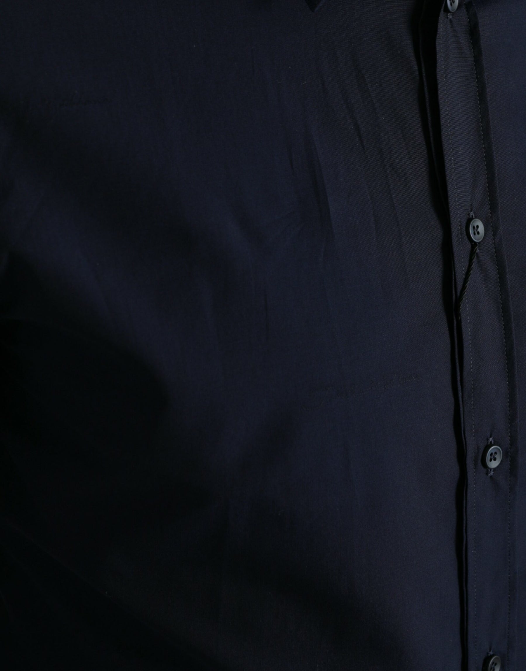 Dolce & Gabbana Navy Blue Slim Fit Formal GOLD Dress Shirt | Regal Royce