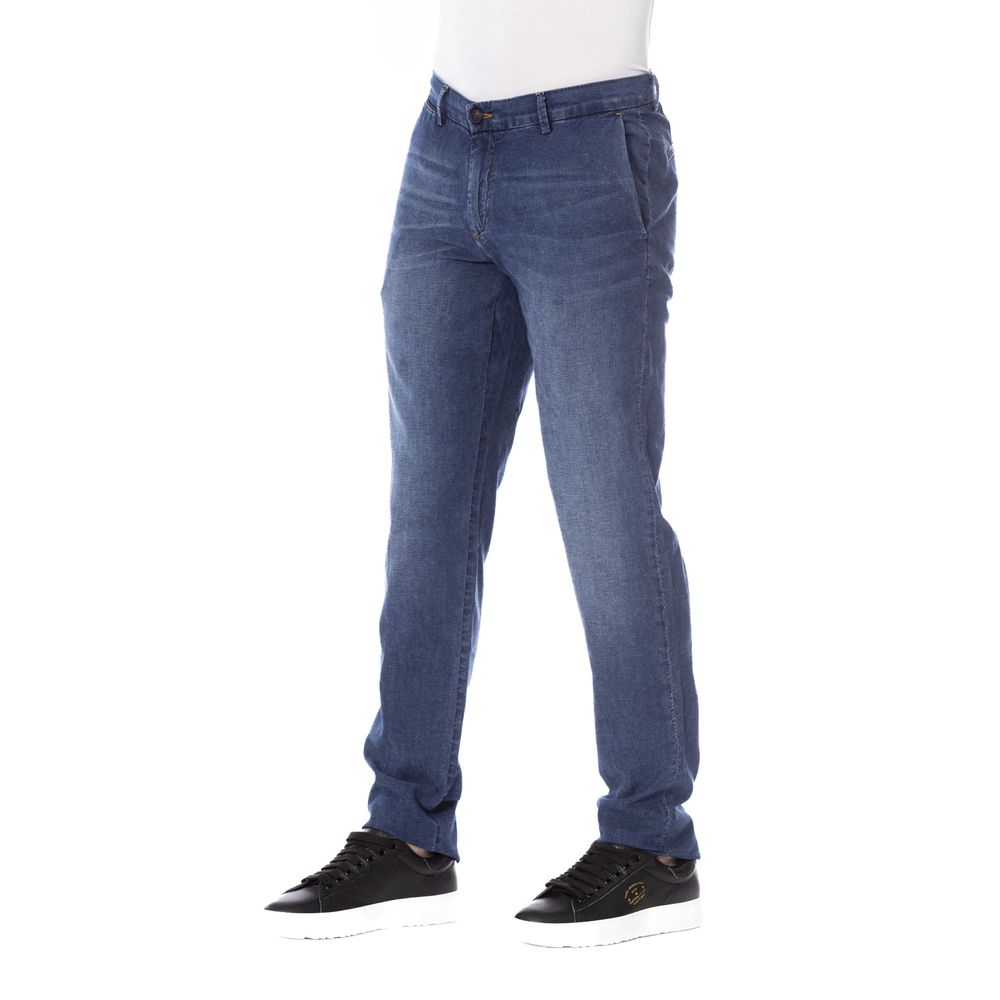 Trussardi Jeans Blue Cotton Men Jeans | Regal Royce