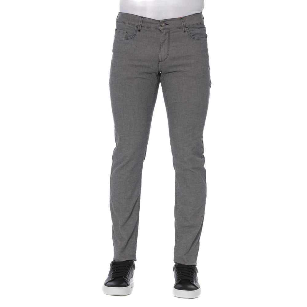 Trussardi Jeans Gray Cotton Men's Pants
