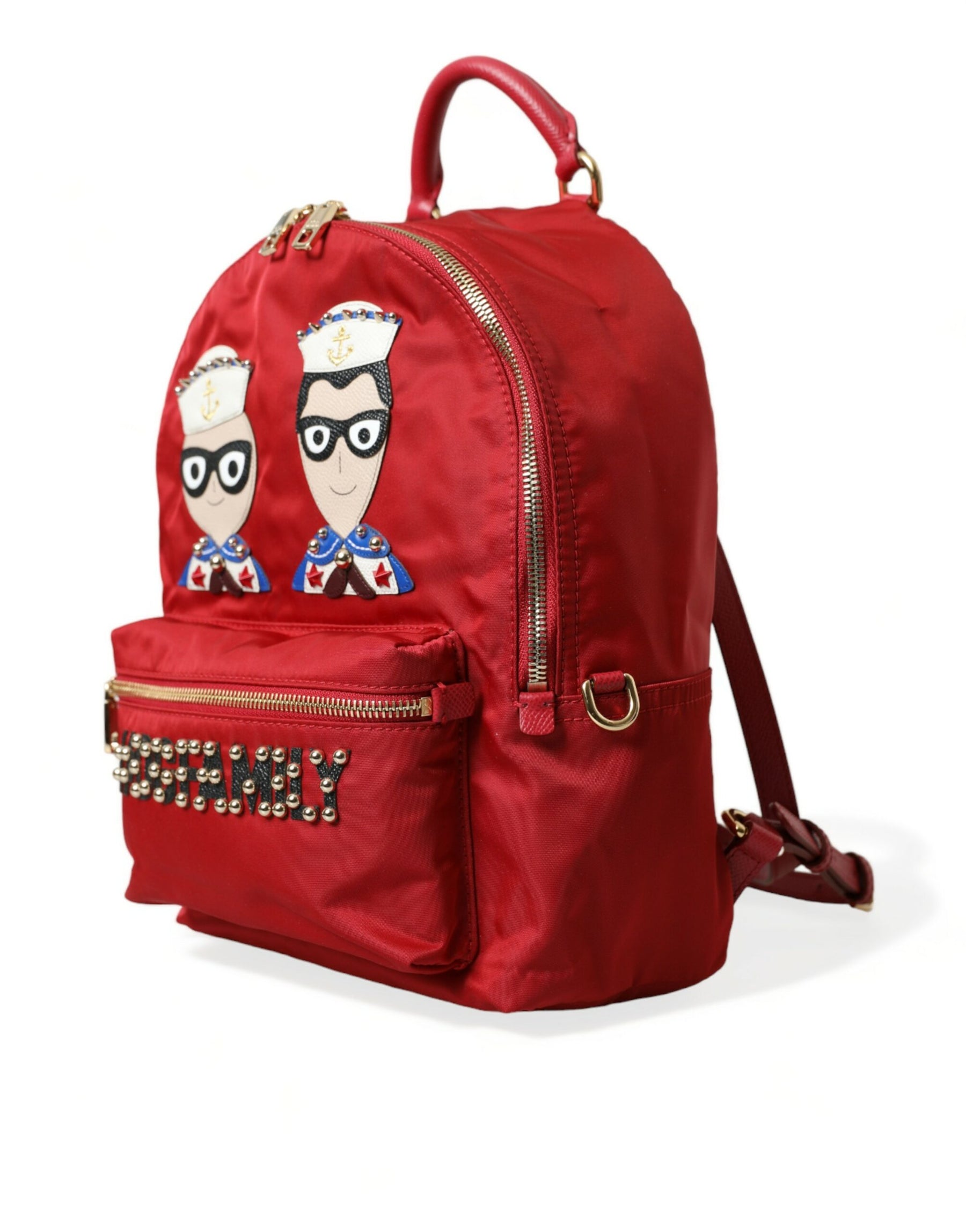 Dolce & Gabbana Red #DGFAMILY Embellished Backpack VULCANO Bag | Regal Royce