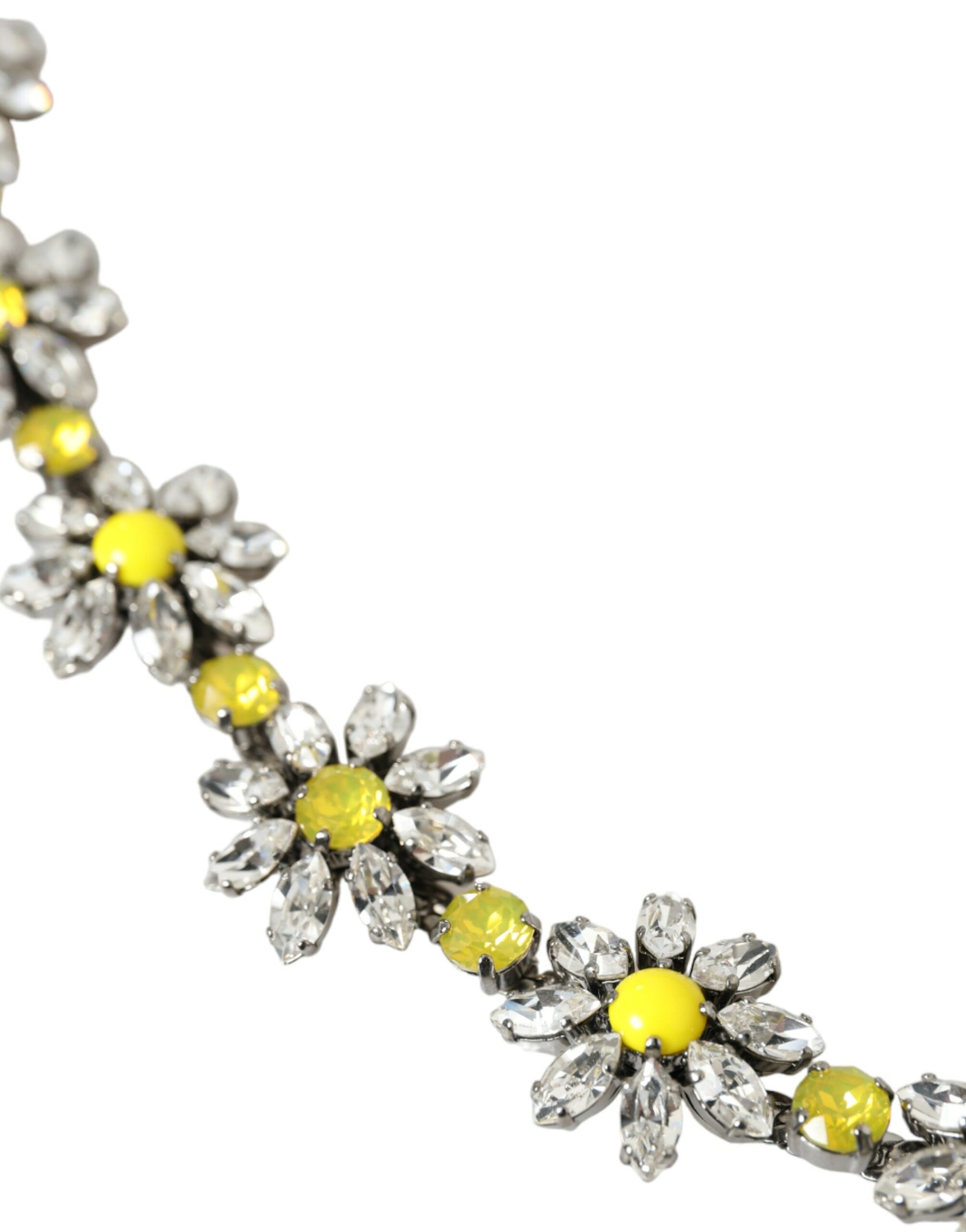 Dolce & Gabbana Black Daisy Crystal Dauphine Waist Belt | Regal Royce