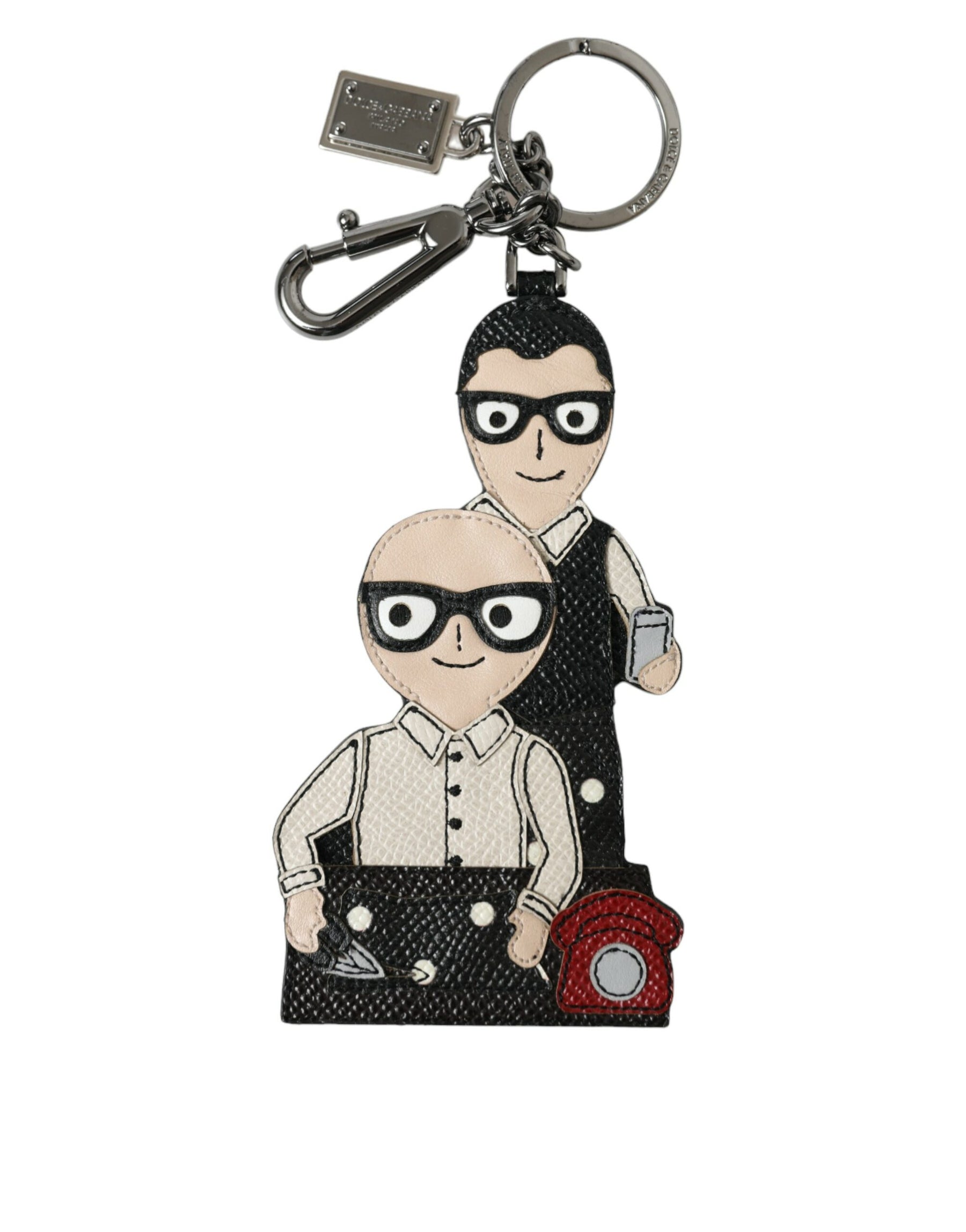 Dolce & Gabbana Leather Dominico Stefano #DGFAMILY Logo Badge Keychain | Regal Royce