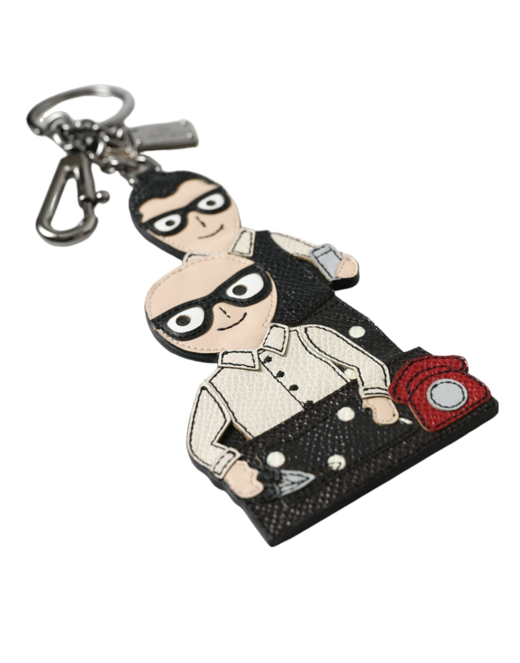 Dolce & Gabbana Leather Dominico Stefano #DGFAMILY Logo Badge Keychain | Regal Royce