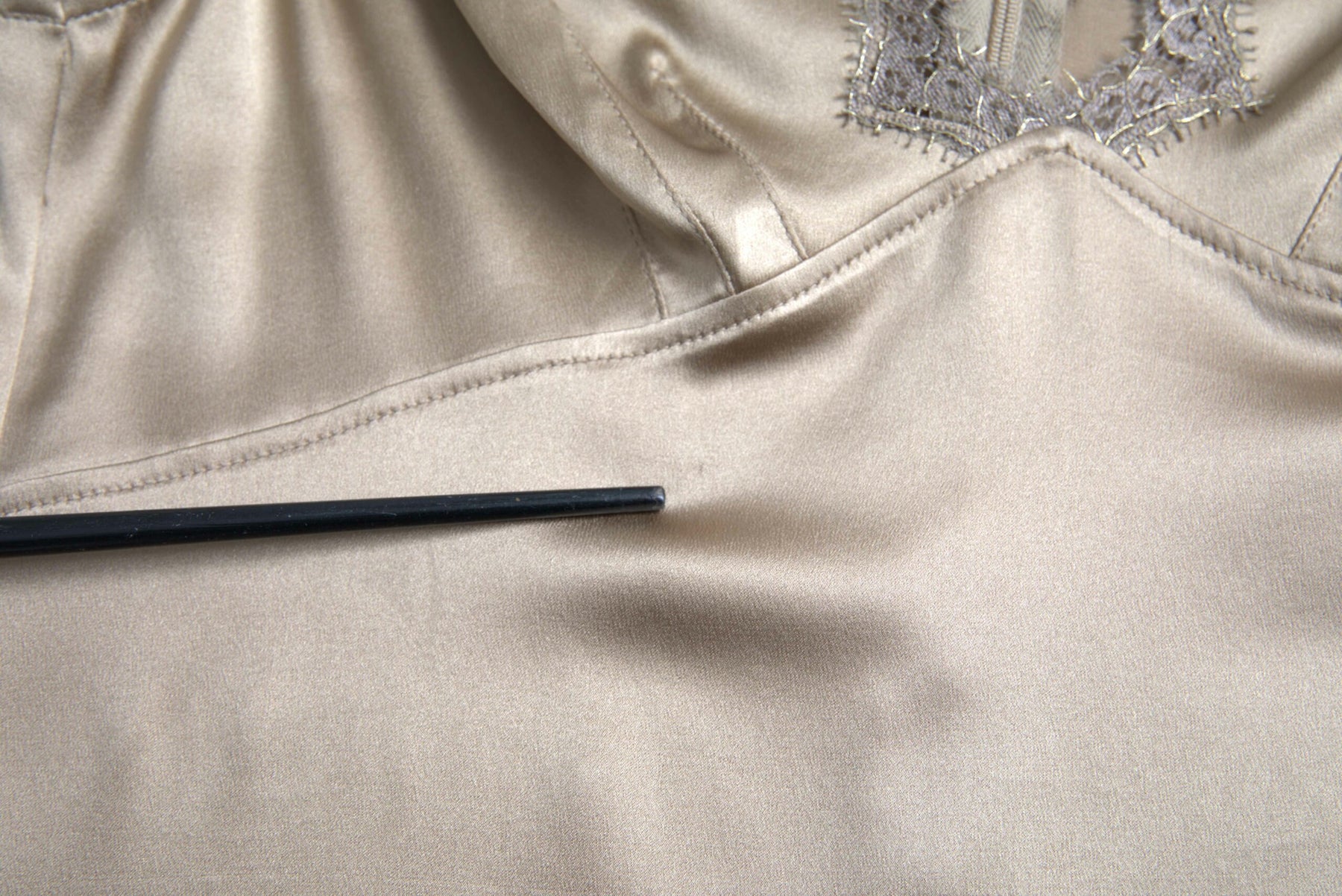 Dolce & Gabbana Brown Lace Trim V-neck Sleeveless Tank Top | Regal Royce