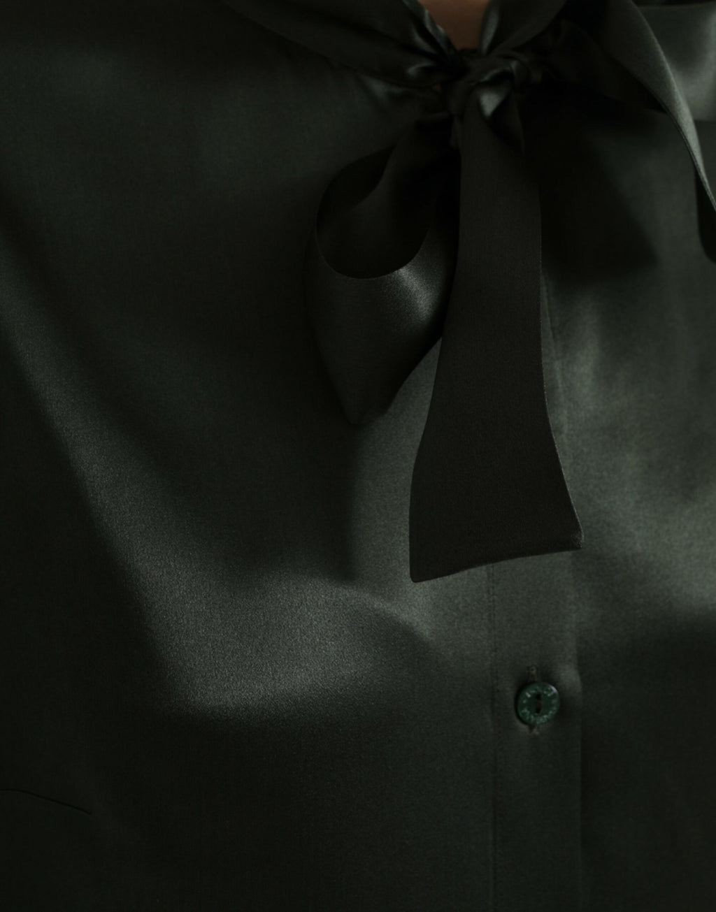 Dolce & Gabbana Gray Long Sleeves Ascot Collar Blouse Top