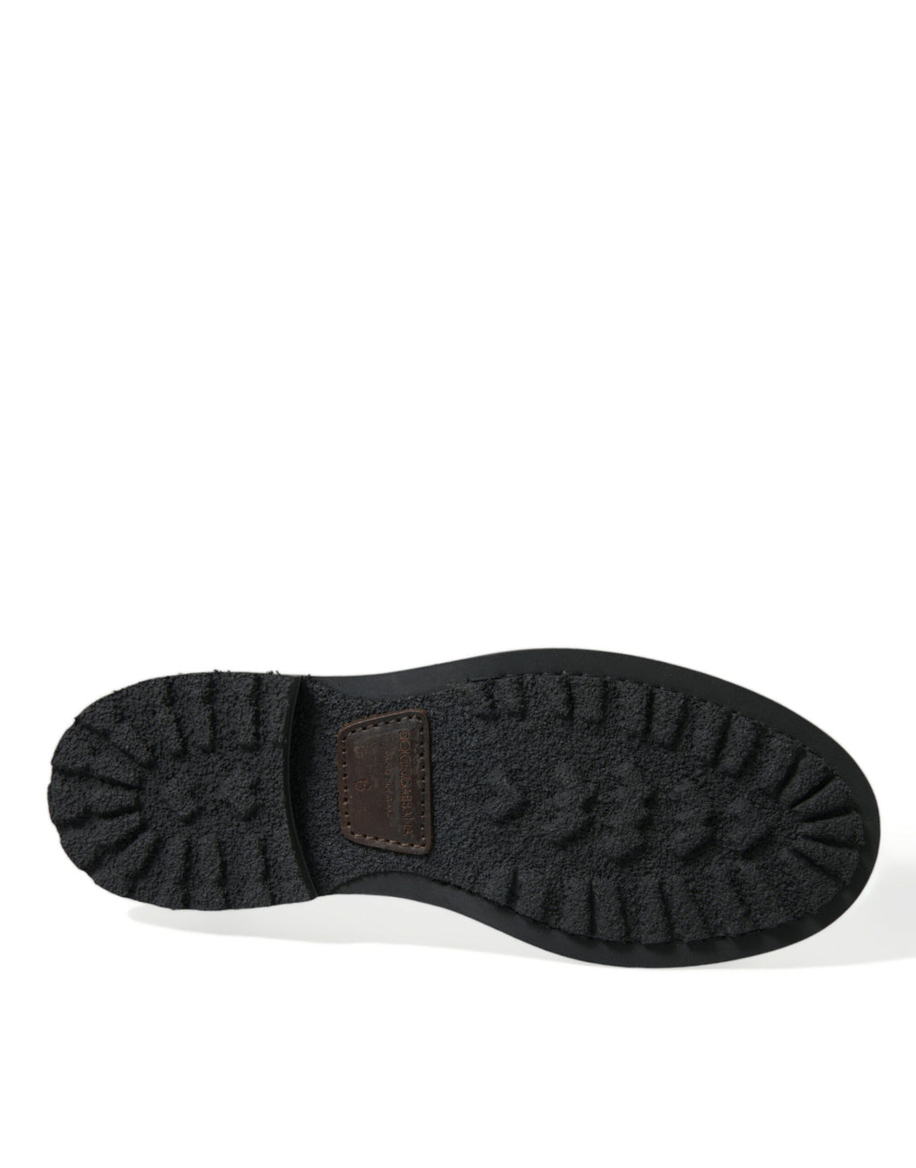 Dolce & Gabbana Black Leather Military Combat Boots Shoes