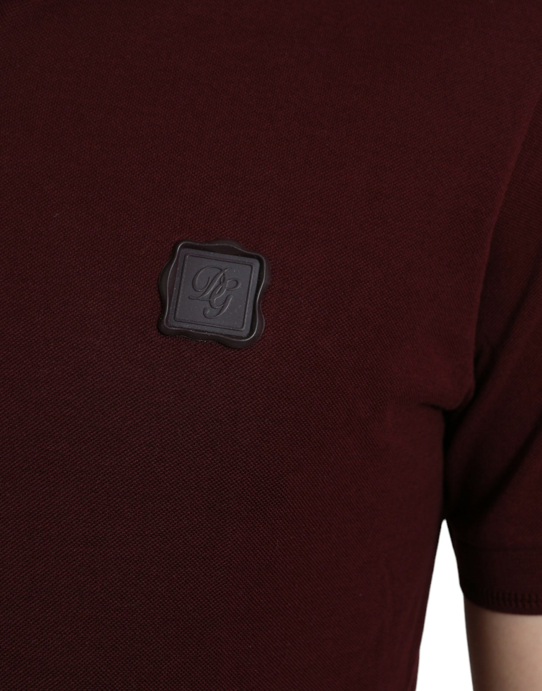 Dolce & Gabbana Maroon Collared Short Sleeves Polo T-shirt | Regal Royce