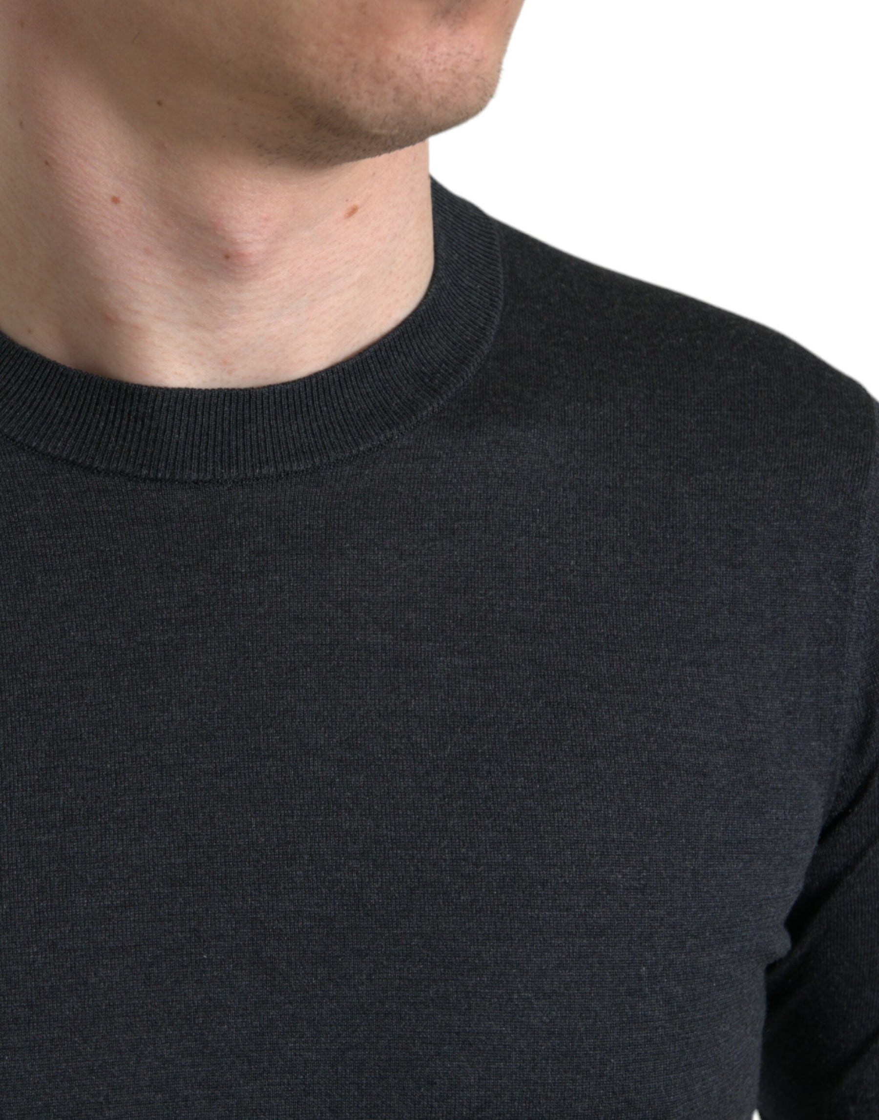 Dolce & Gabbana Dark Gray Crew Neck Short Sleeves T-shirt | Regal Royce