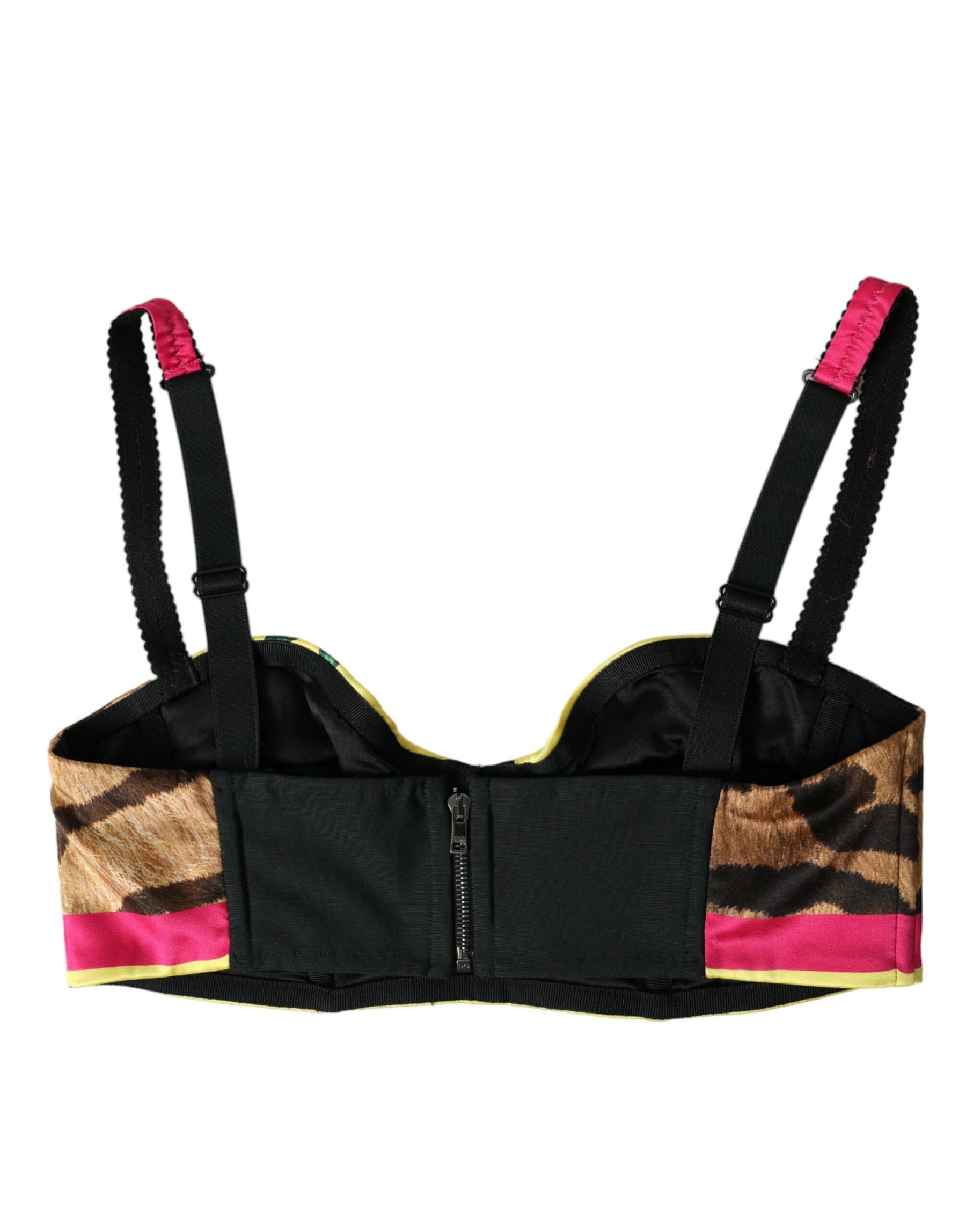 Dolce & Gabbana Multicolor Floral Sleeveless Bustier Crop Top | Regal Royce