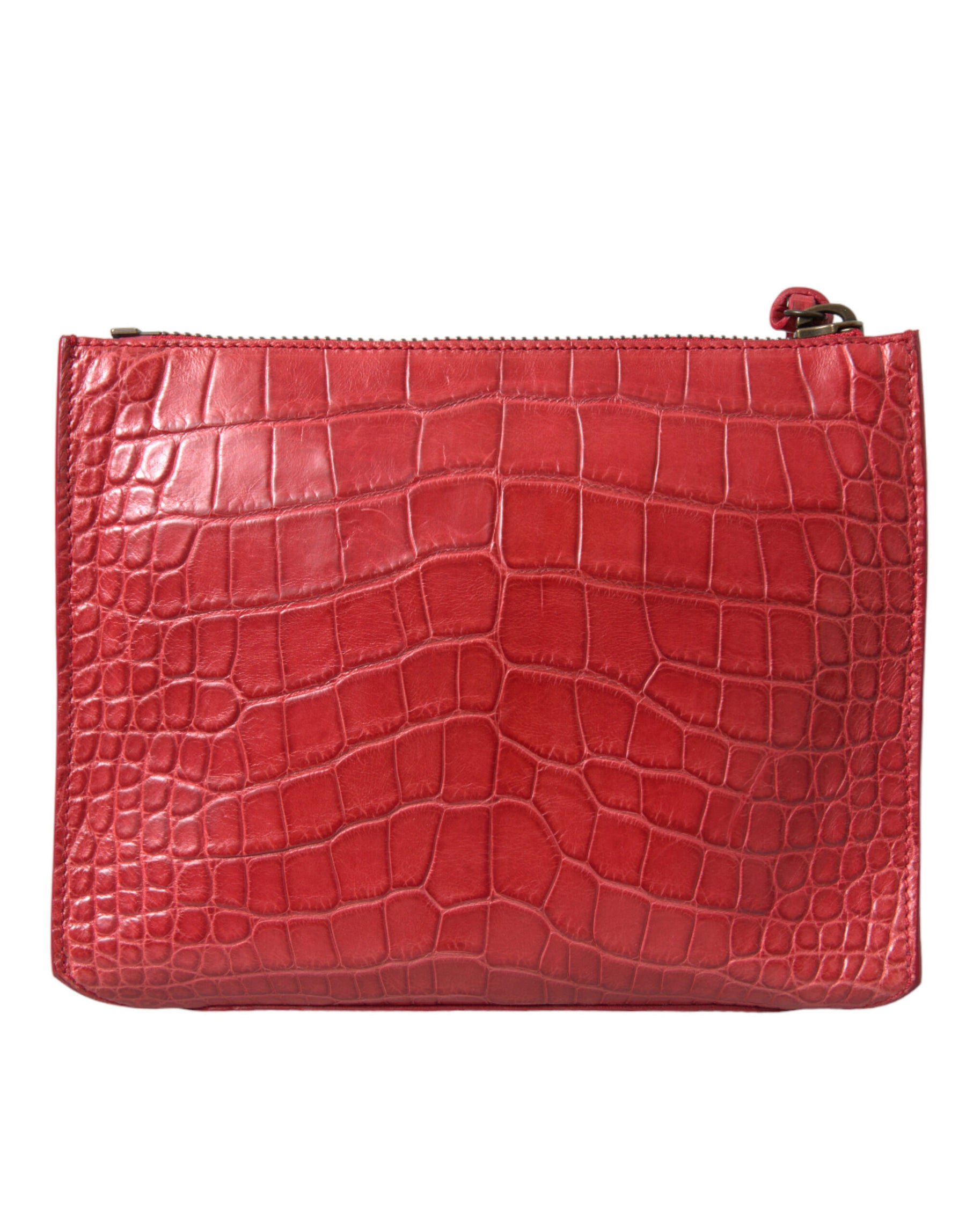 Balenciaga Red Exotic Skin Leather Classic Pouch Purse Wristlet Bag | Regal Royce
