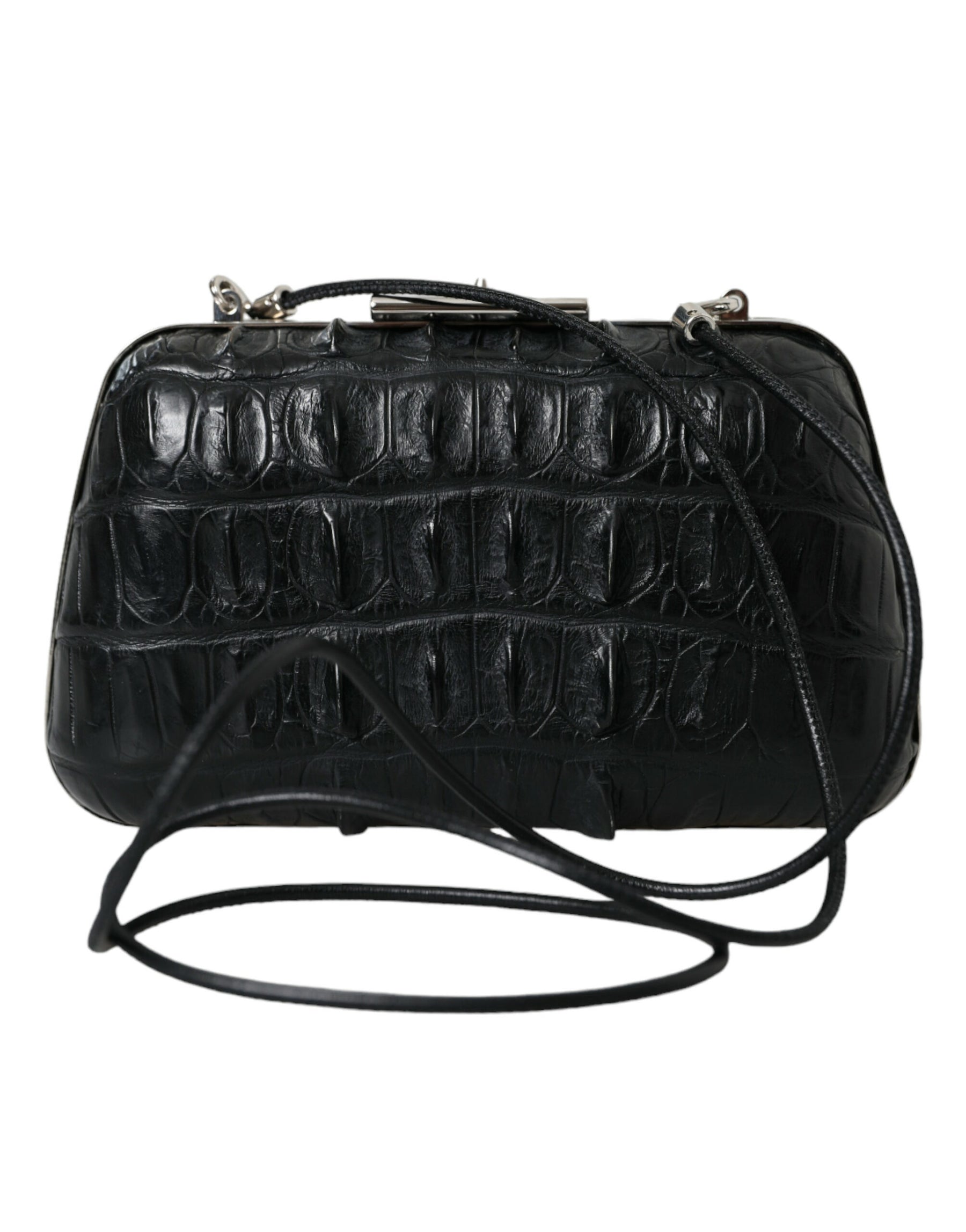 Balenciaga Black Exotic Skin Leather Shoulder Crossbody Box Clutch Bag | Regal Royce