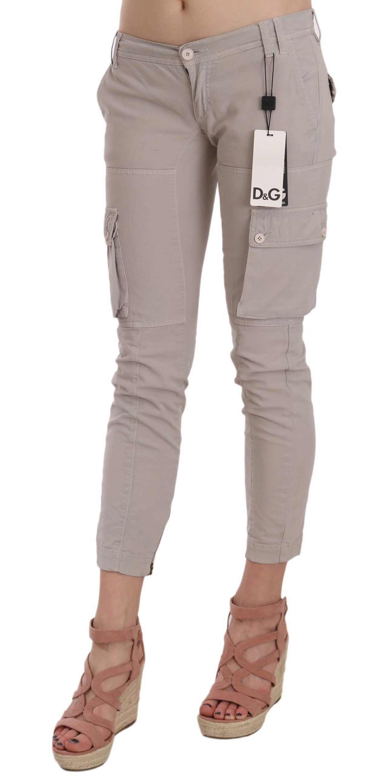Dolce & Gabbana Casual Fitted Khaki Trousers Pants | Regal Royce
