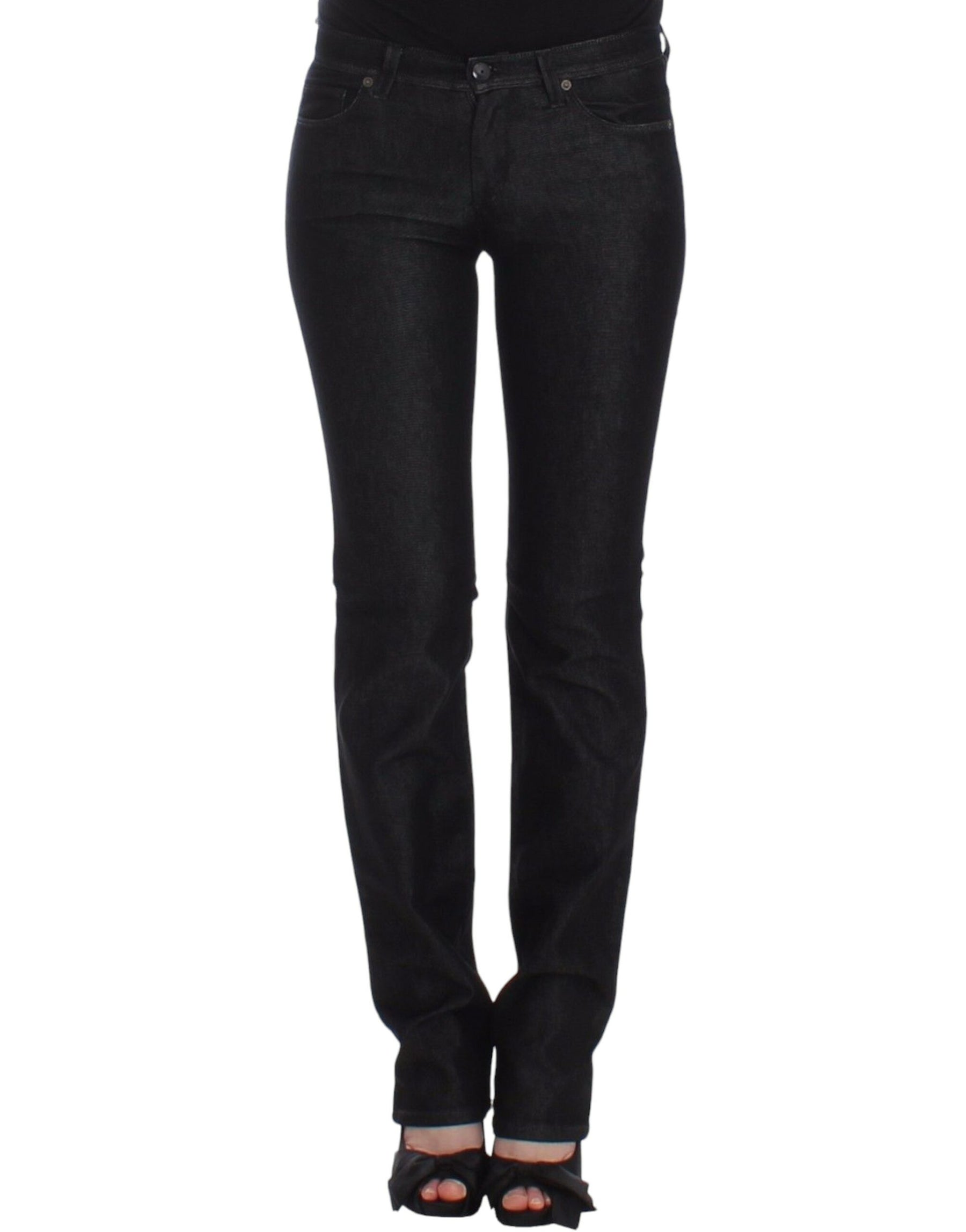 Ermanno Scervino Black Slim Jeans Denim Pants Skinny Leg Stretch | Regal Royce