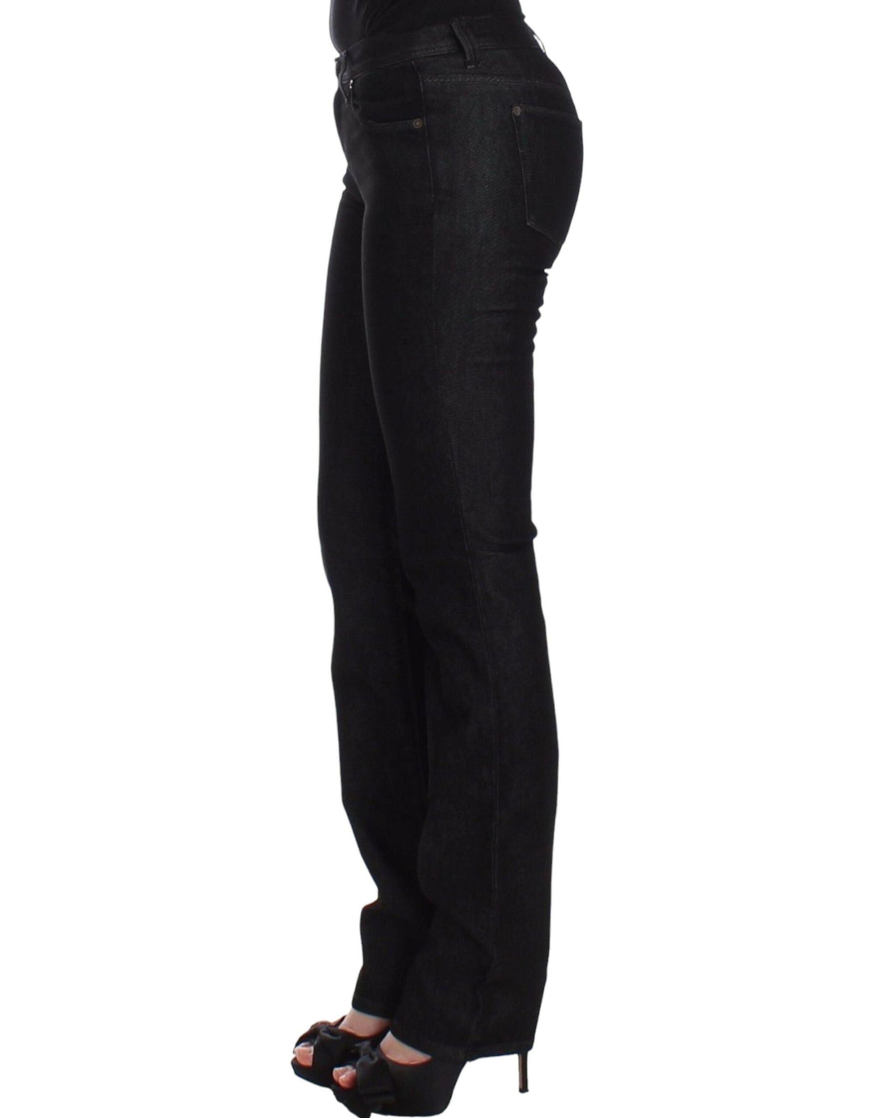 Ermanno Scervino Black Slim Jeans Denim Pants Skinny Leg Stretch | Regal Royce