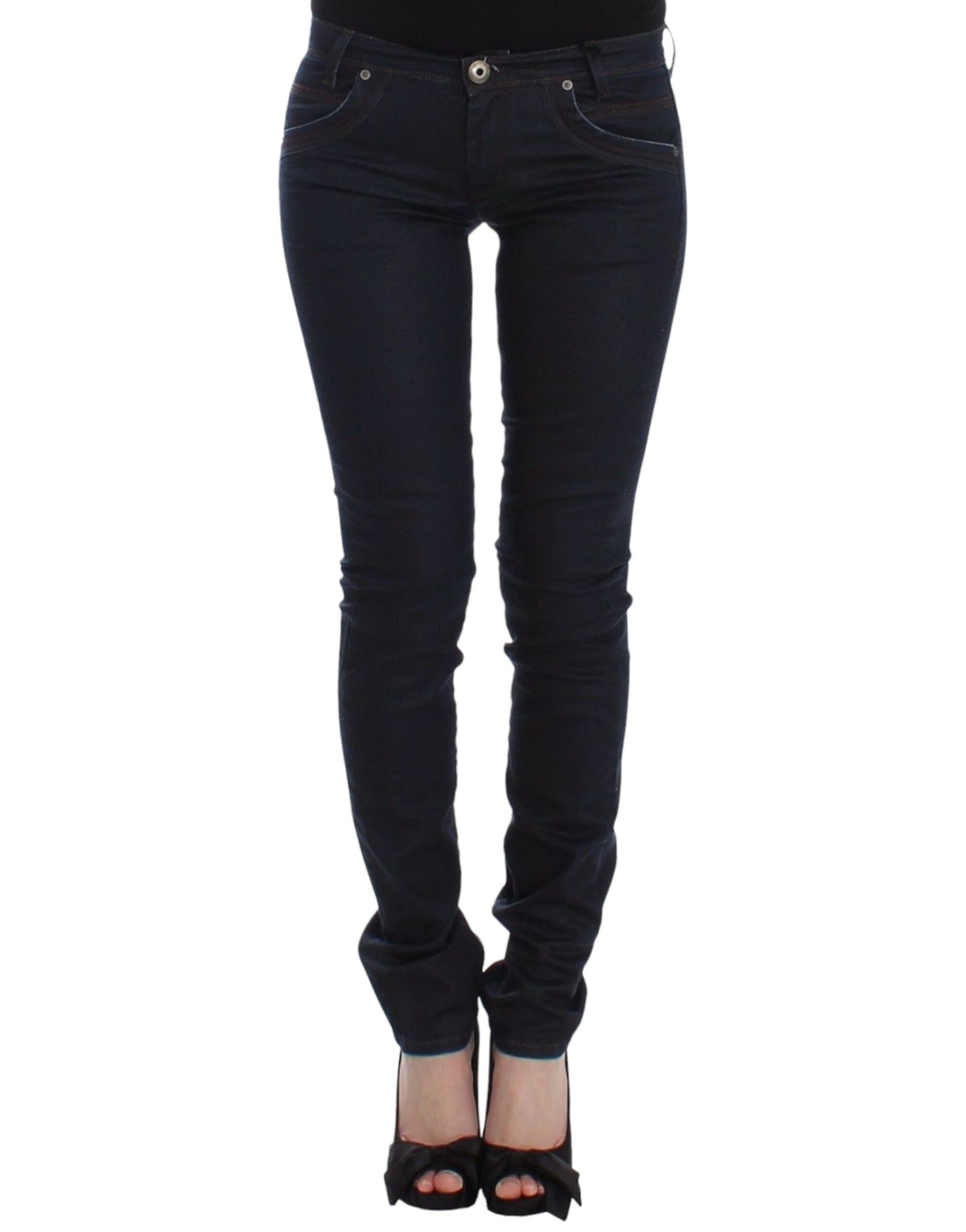 Ermanno Scervino Blue Slim Jeans Denim Pants Skinny Leg Stretch | Regal Royce