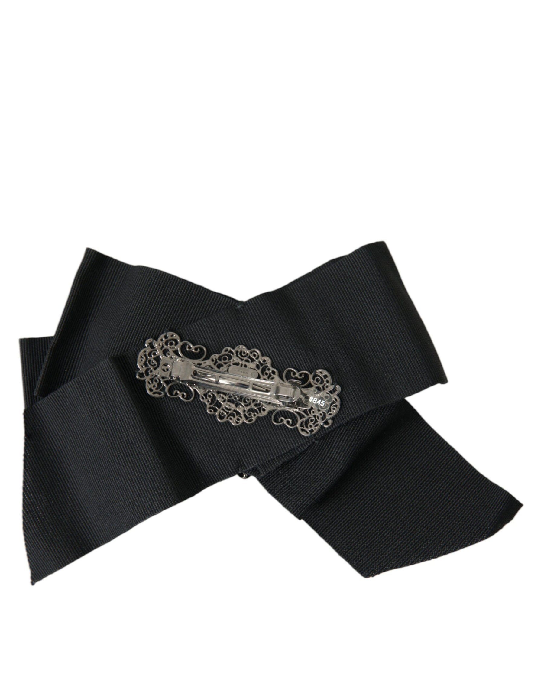 Dolce & Gabbana Black Swarovski Crystal Embellished Hair Clip | Regal Royce