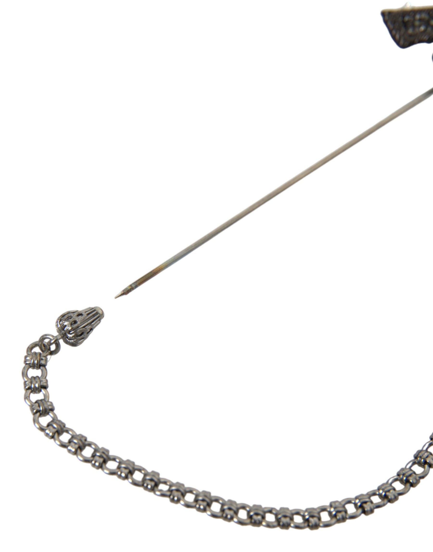 Dolce & Gabbana Brass Copper Silk Revolver Gun Men Brooch Lapel Pin | Regal Royce