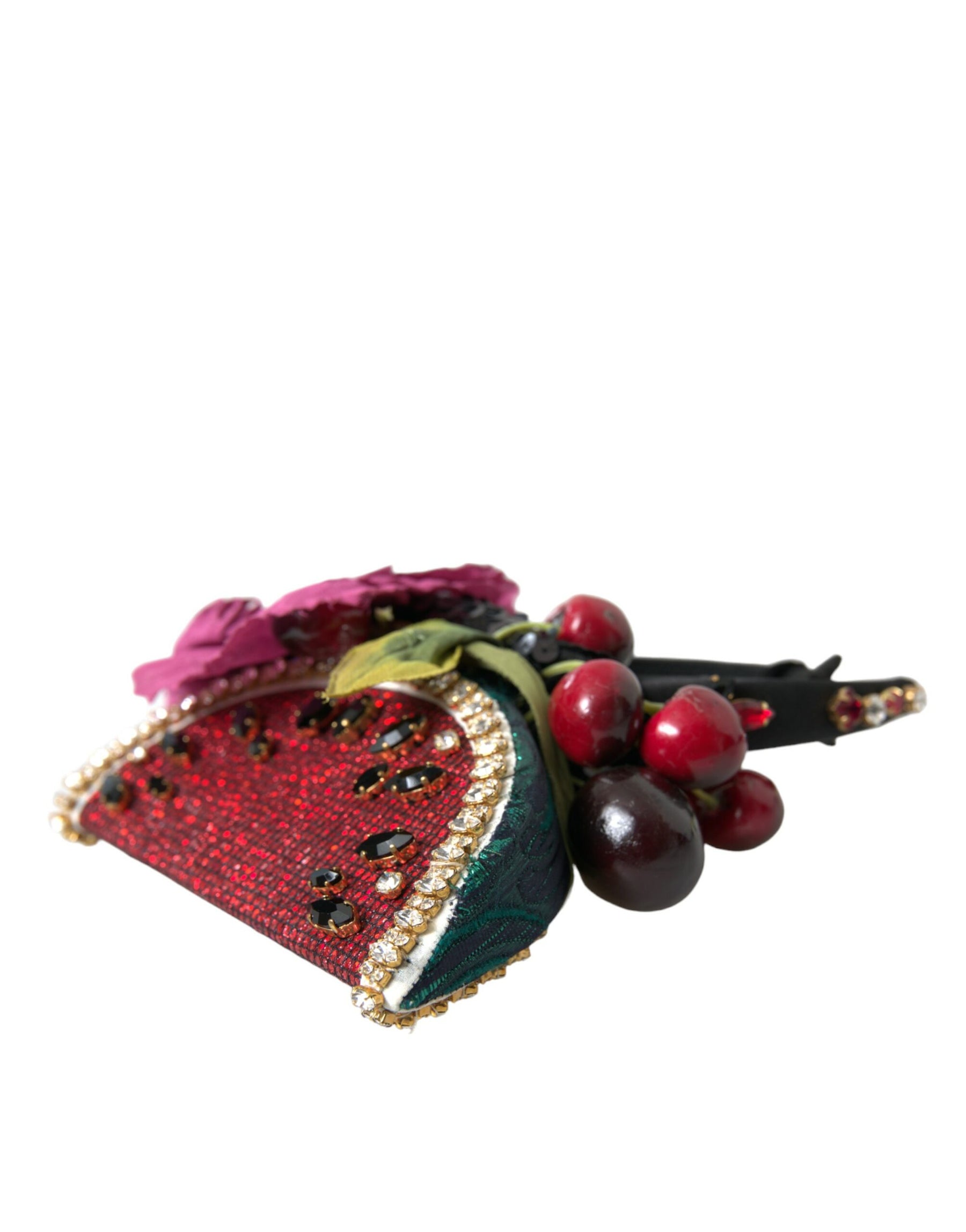 Dolce & Gabbana Red Watermelon Cherry Crystal Hairband Statement Diadem | Regal Royce