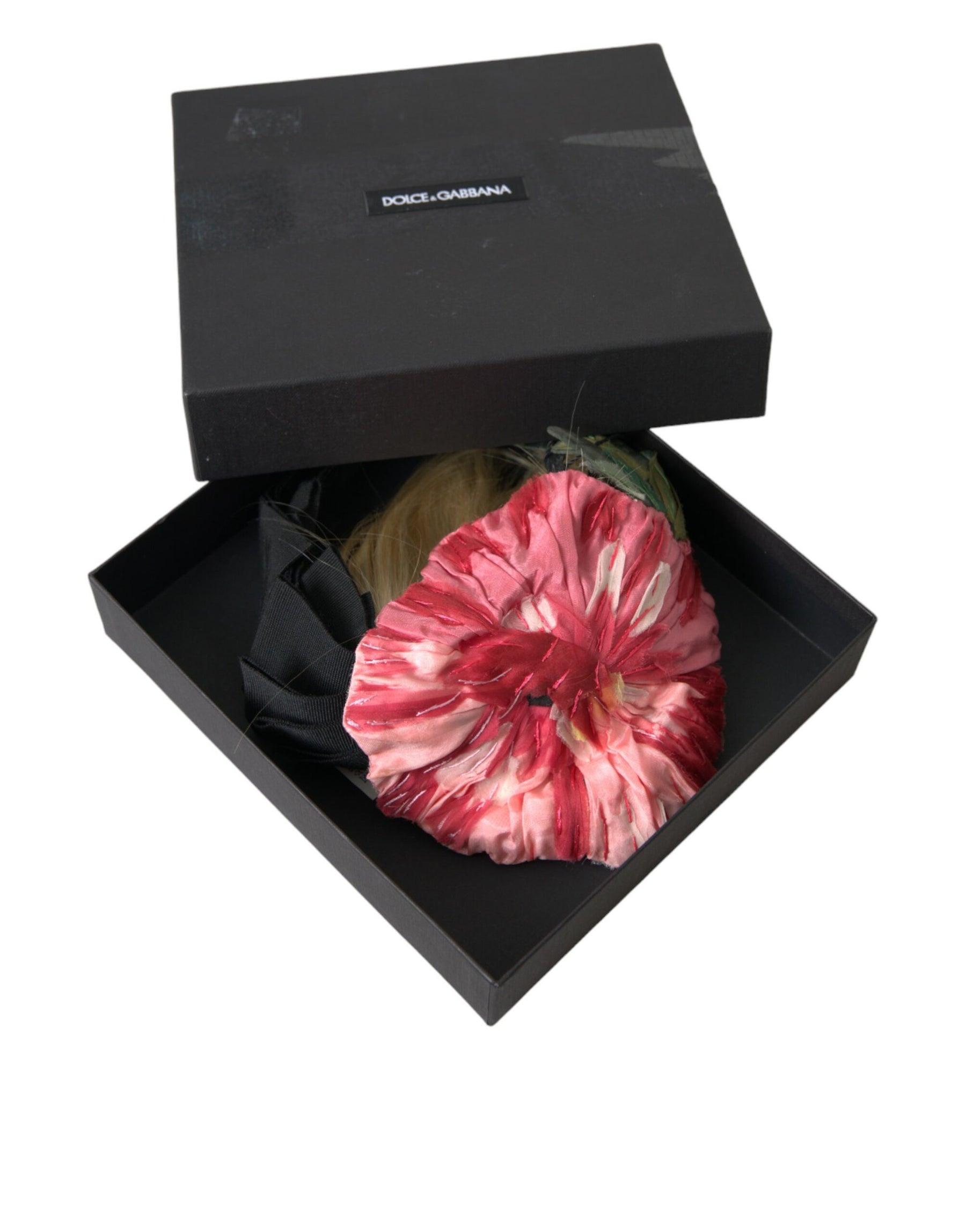 Dolce & Gabbana Black Viscose White Hair Parrucchiera Headband Diadem | Regal Royce