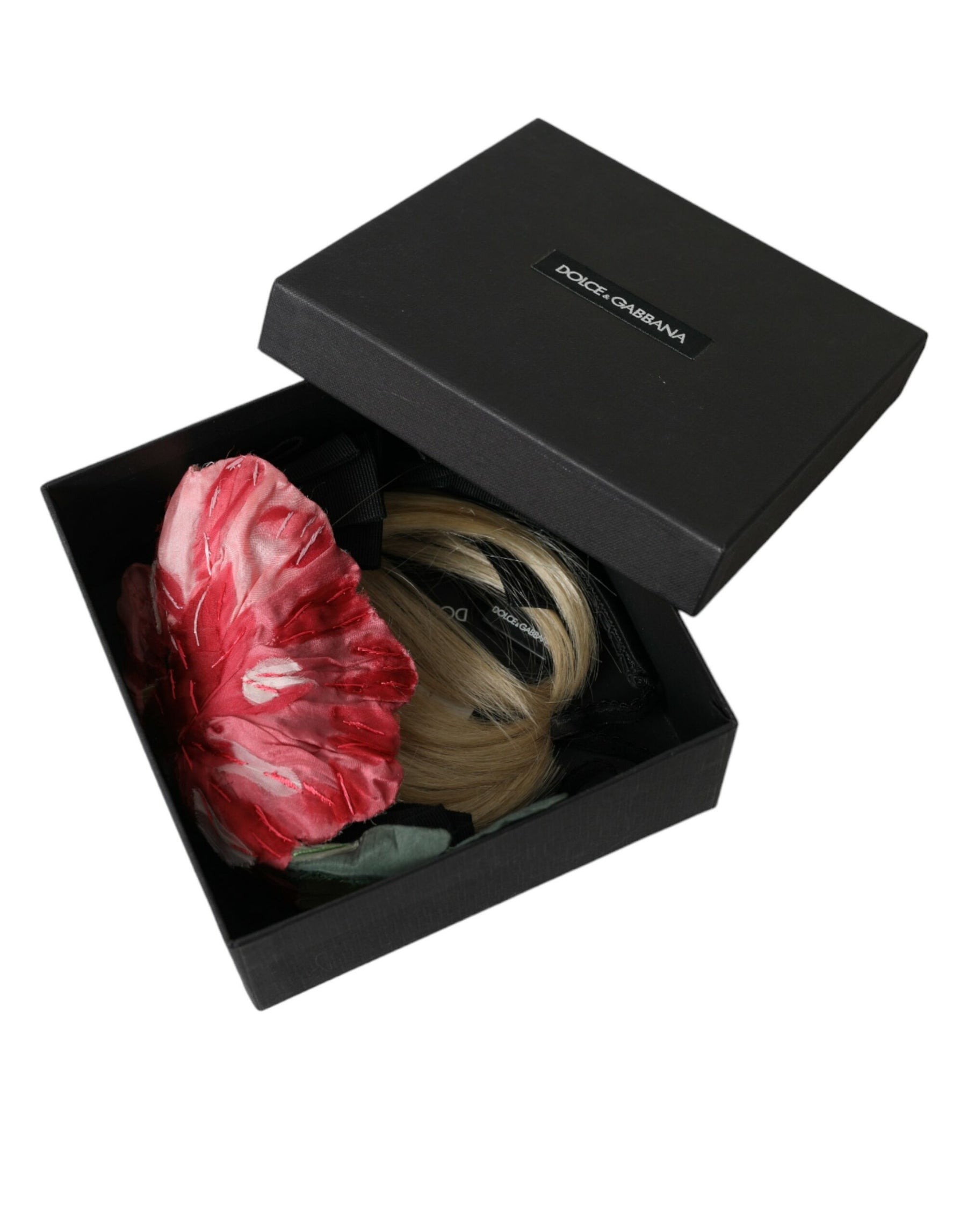 Dolce & Gabbana Black Viscose White Hair Parrucchiera Headband Diadem | Regal Royce