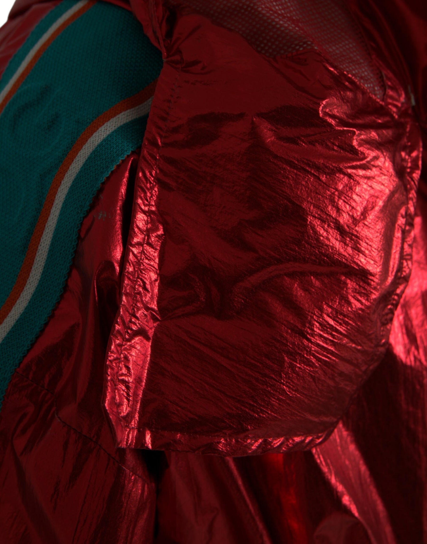 Dolce & Gabbana Red Nylon Hooded Pullover Sweatshirt Jacket | Regal Royce