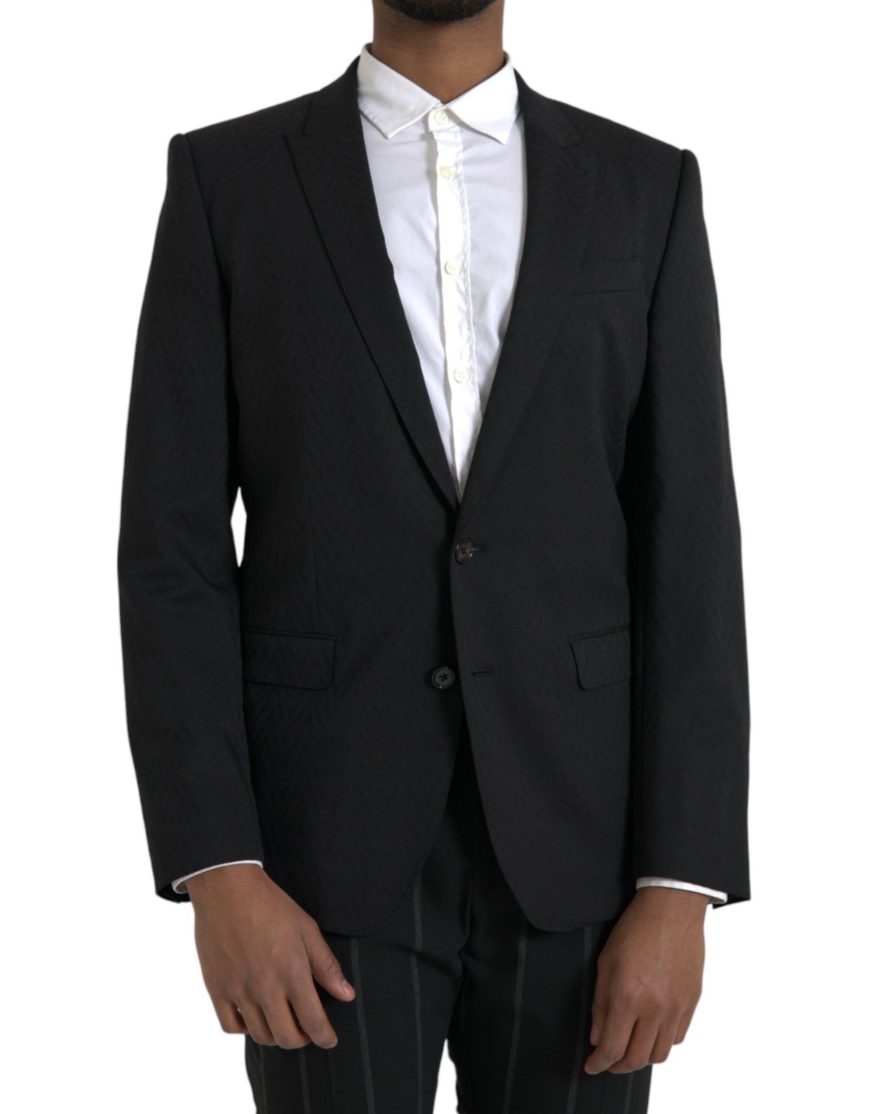 Dolce & Gabbana Black MARTINI Slim Fit Jacket Coat Blazer | Regal Royce