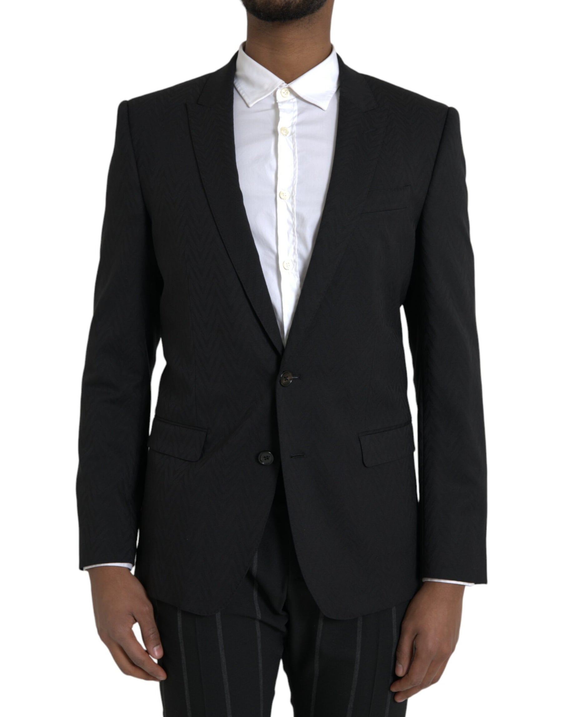 Dolce & Gabbana Black MARTINI Slim Fit Jacket Coat Blazer | Regal Royce