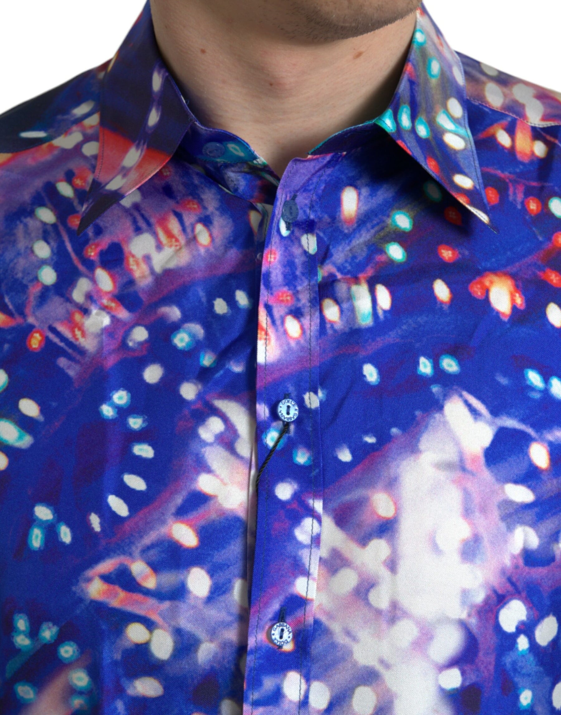 Dolce & Gabbana Purple Luminarie Silk Slim MARTINI Shirt | Regal Royce