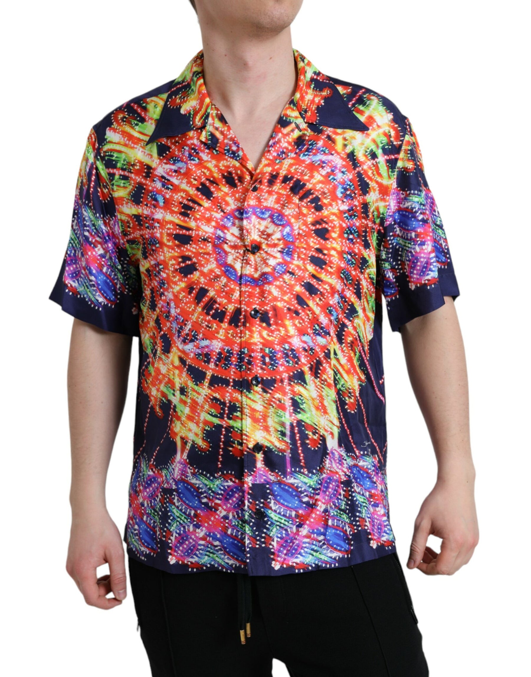 Dolce & Gabbana Multicolor Luminarie Silk Casual Shirt | Regal Royce
