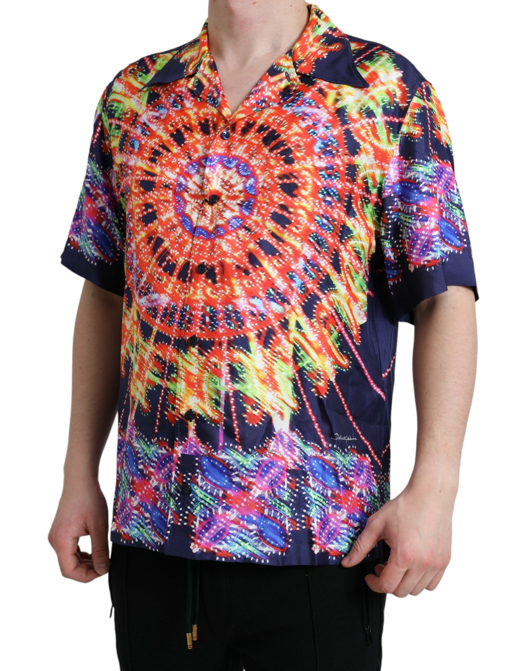 Dolce & Gabbana Multicolor Luminarie Silk Casual Shirt | Regal Royce