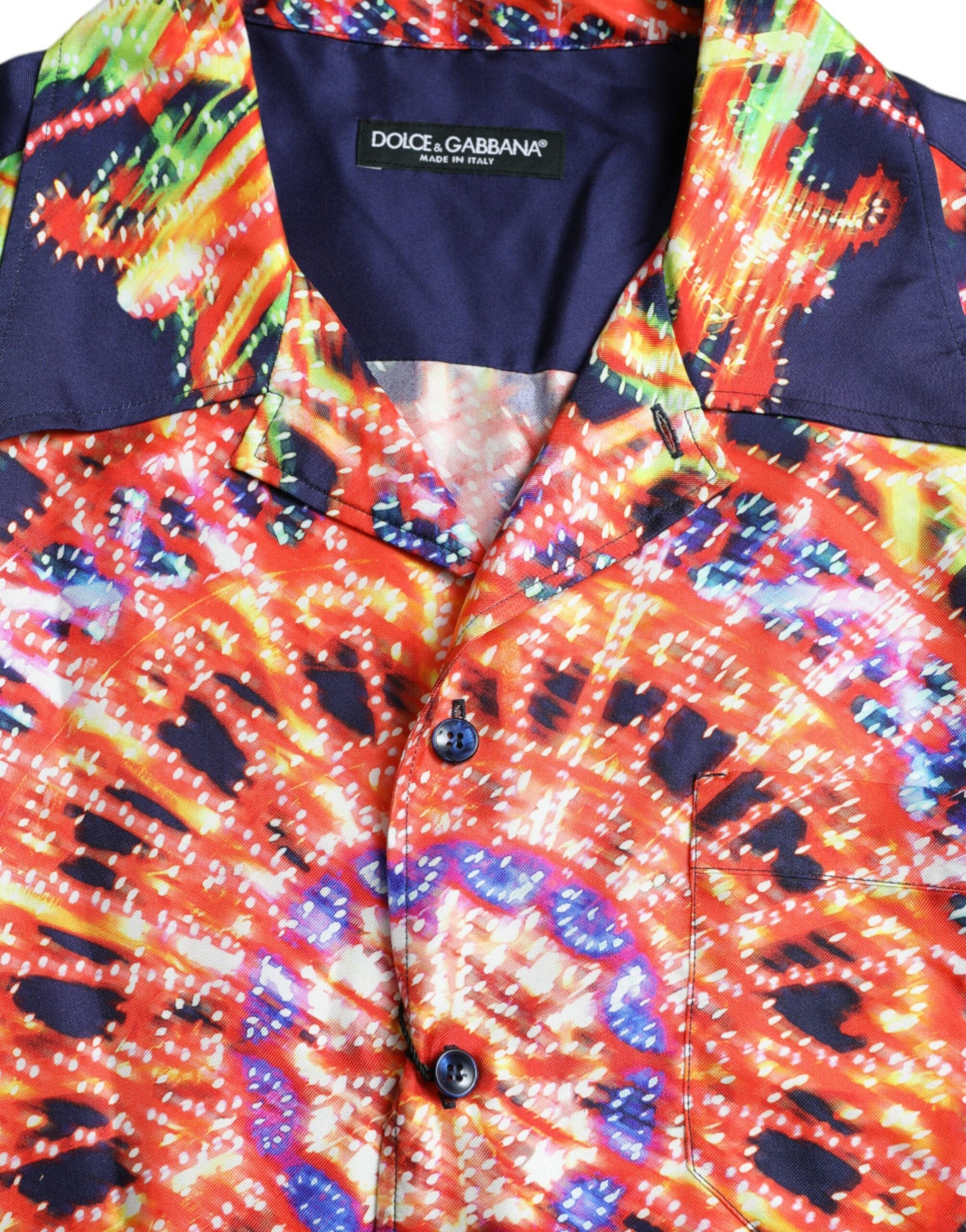 Dolce & Gabbana Multicolor Luminarie Silk Casual Shirt | Regal Royce