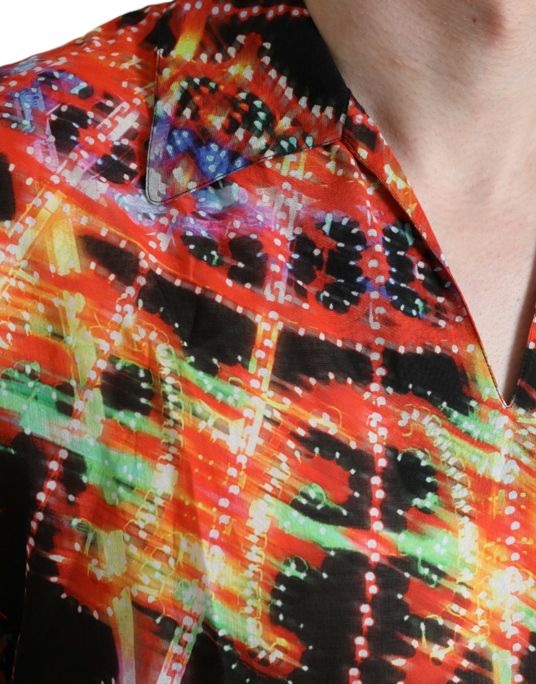Dolce & Gabbana Multicolor Luminarie Print Cotton T-shirt | Regal Royce