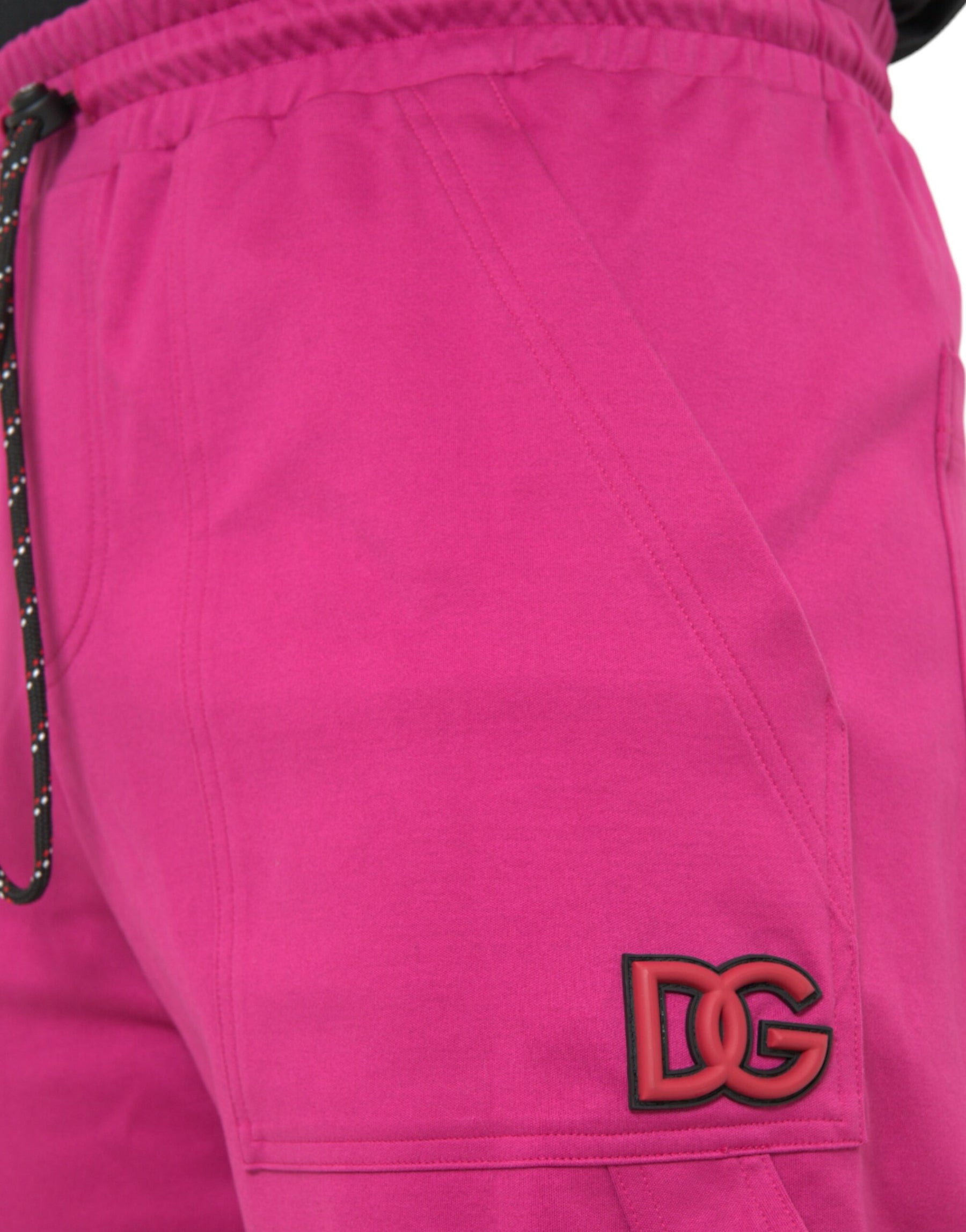 Dolce & Gabbana Pink Logo Cargo Cotton Jogger Sweatpants Pants | Regal Royce