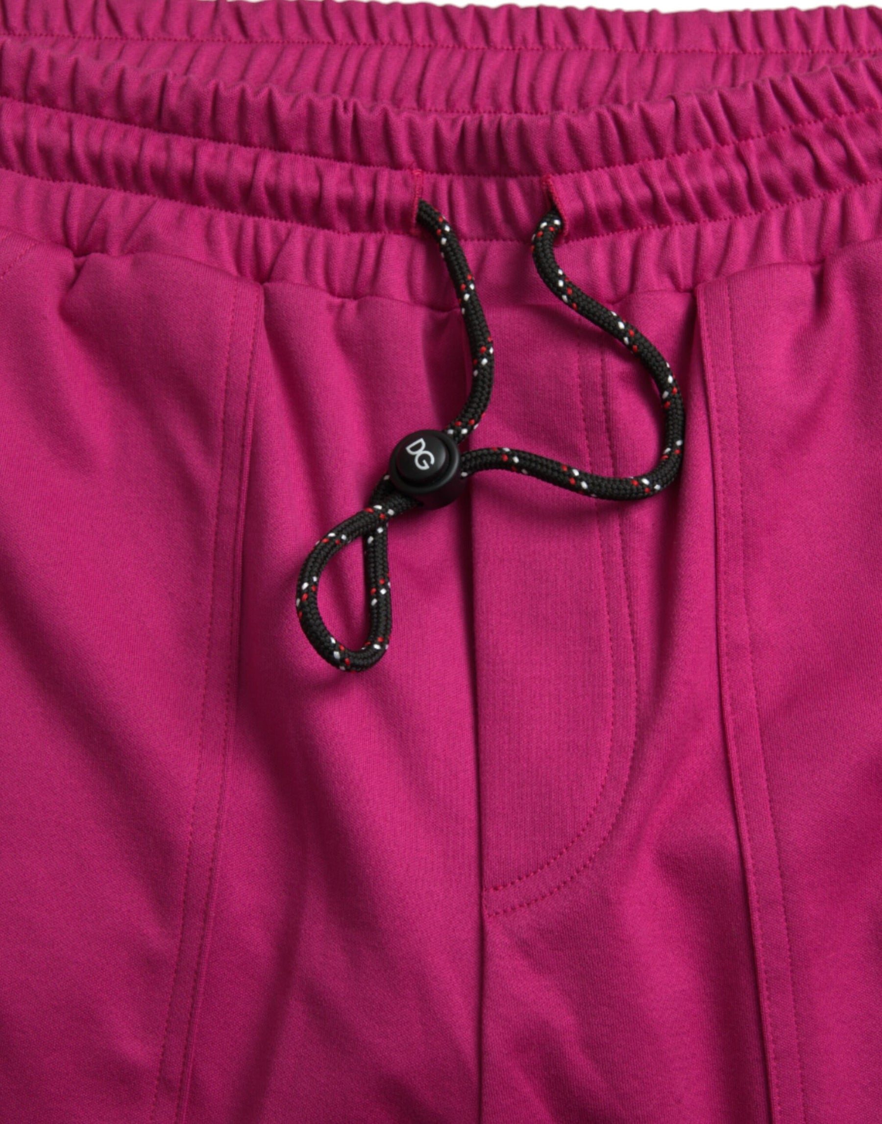 Dolce & Gabbana Pink Logo Cargo Cotton Jogger Sweatpants Pants | Regal Royce
