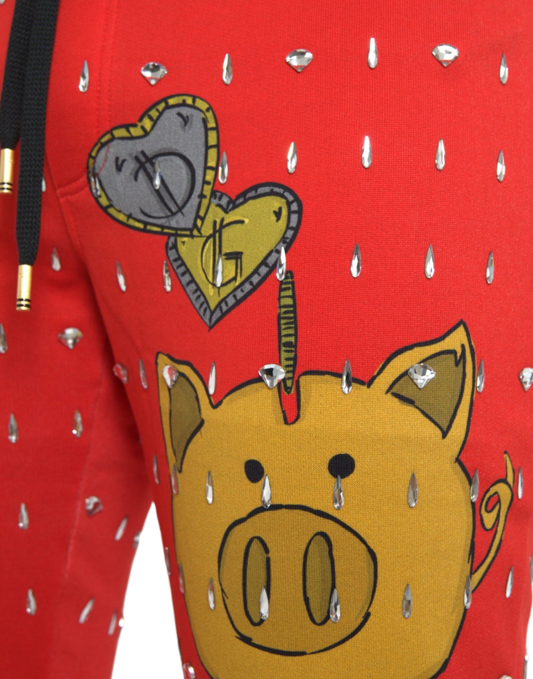 Dolce & Gabbana Red Year Of The Pig Jogger Sweatpants Pants | Regal Royce