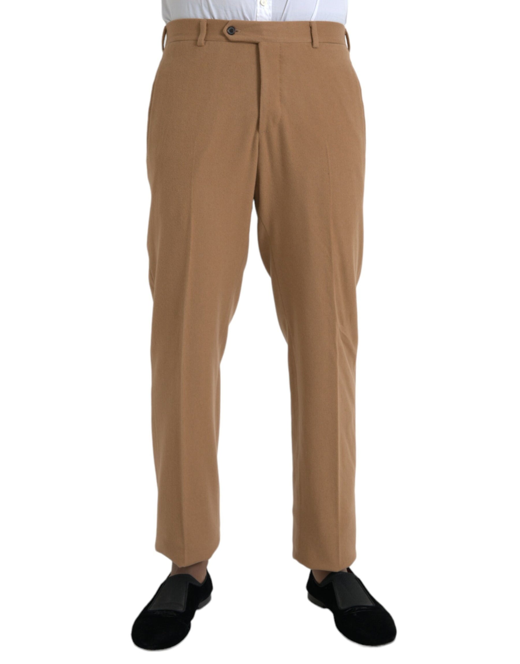 Prada Beige Cashmere Men Straight Fit Dress Pants | Regal Royce