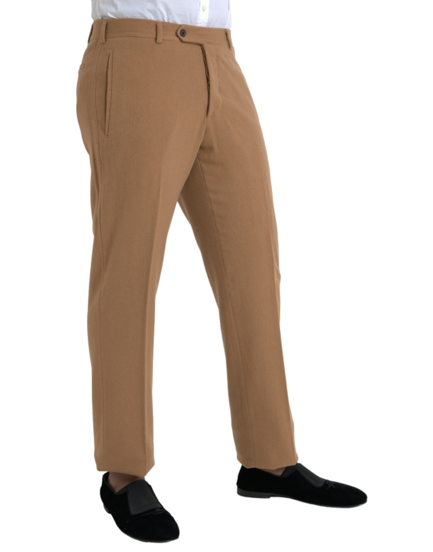 Prada Beige Cashmere Men Straight Fit Dress Pants | Regal Royce