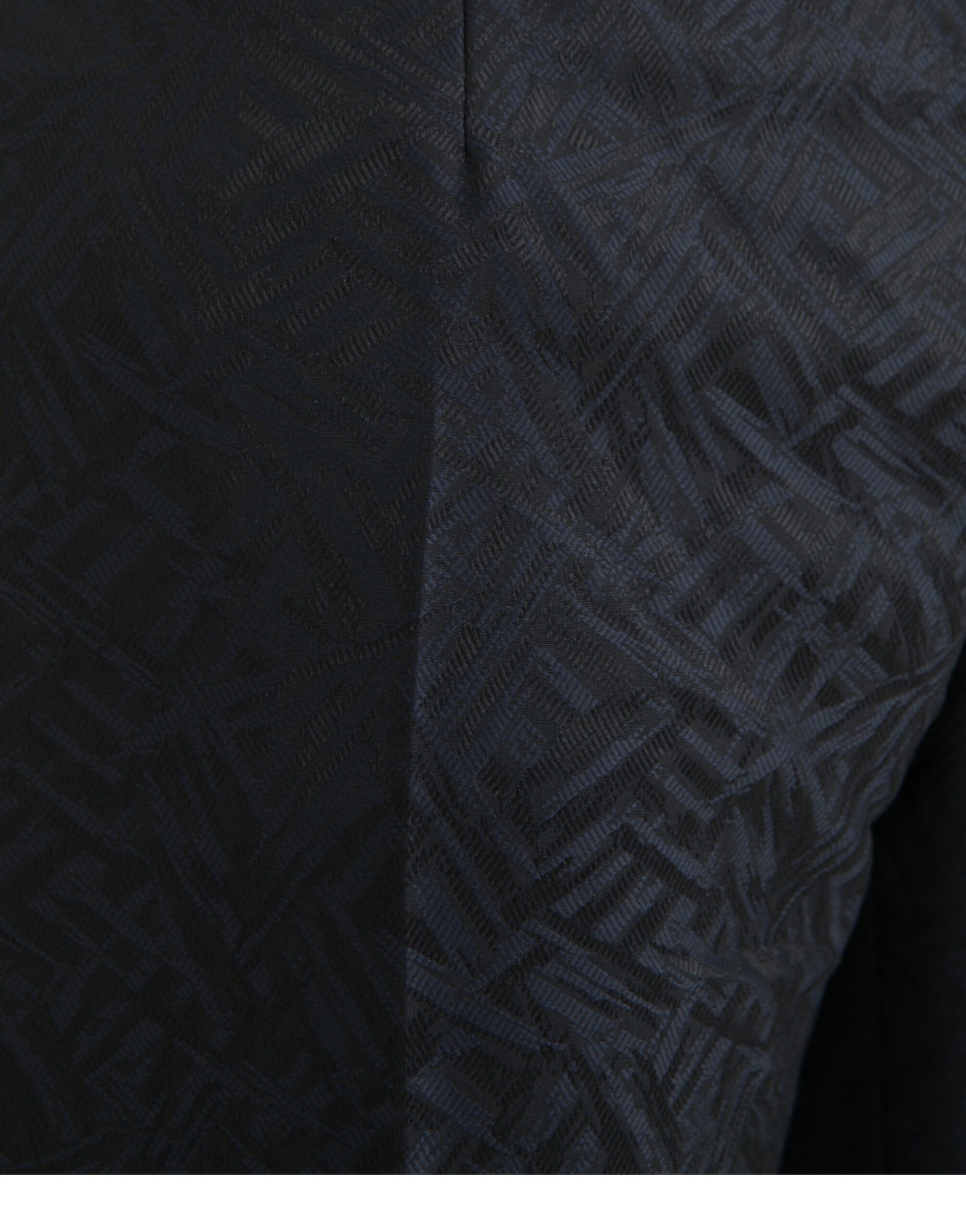 Dolce & Gabbana Blue Brocade Wool Skinny Men Dress Pants | Regal Royce