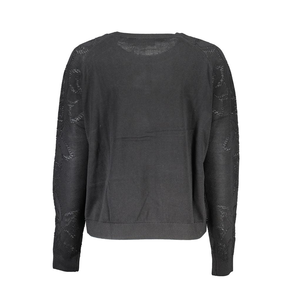 Desigual Black Cotton Sweater | Regal Royce