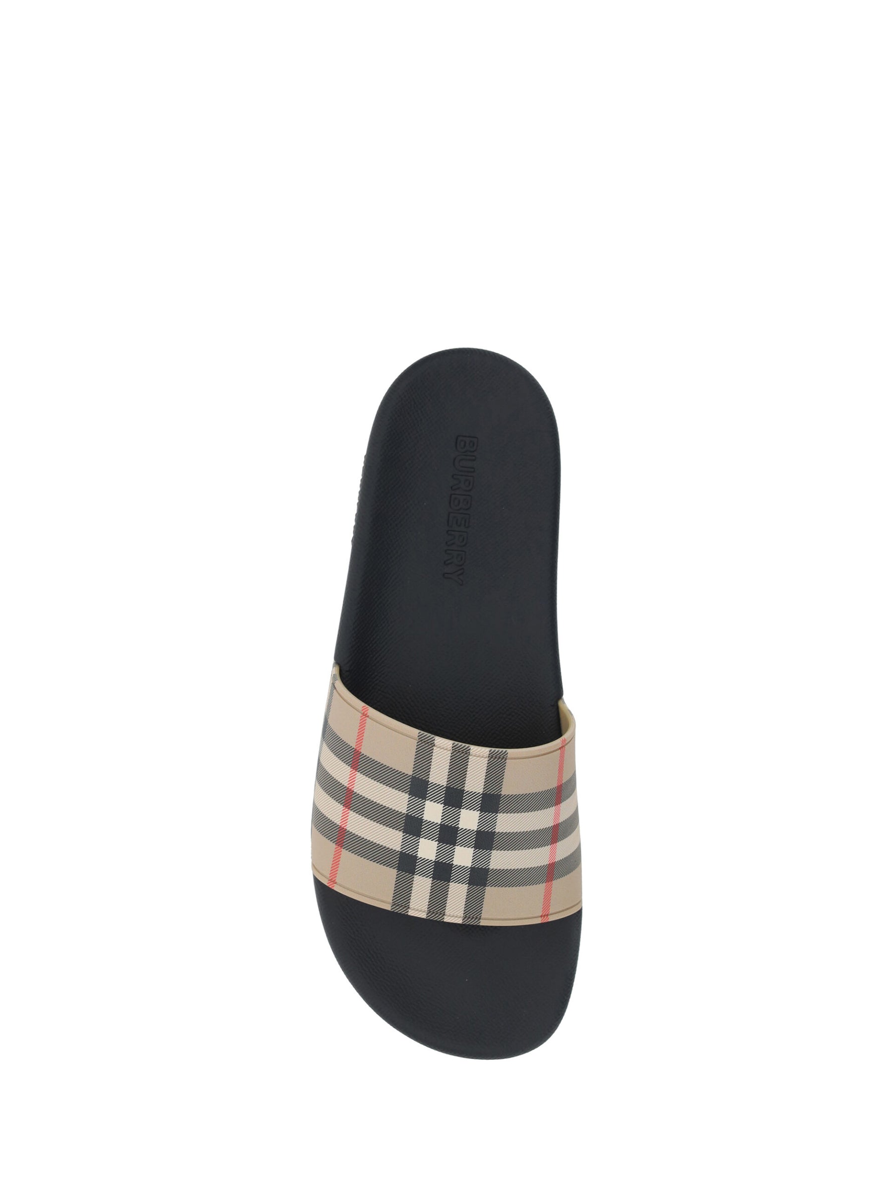 Burberry Brown Rubber Slides Sandals | Regal Royce