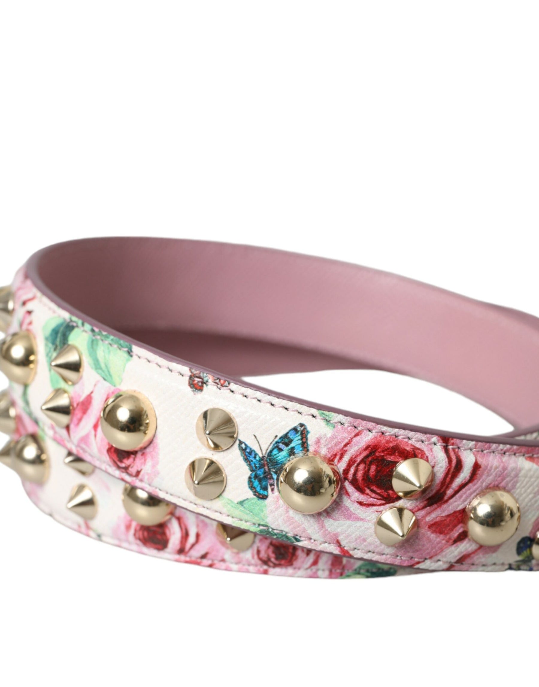 Dolce & Gabbana Pink Floral Handbag Accessory Shoulder Strap | Regal Royce
